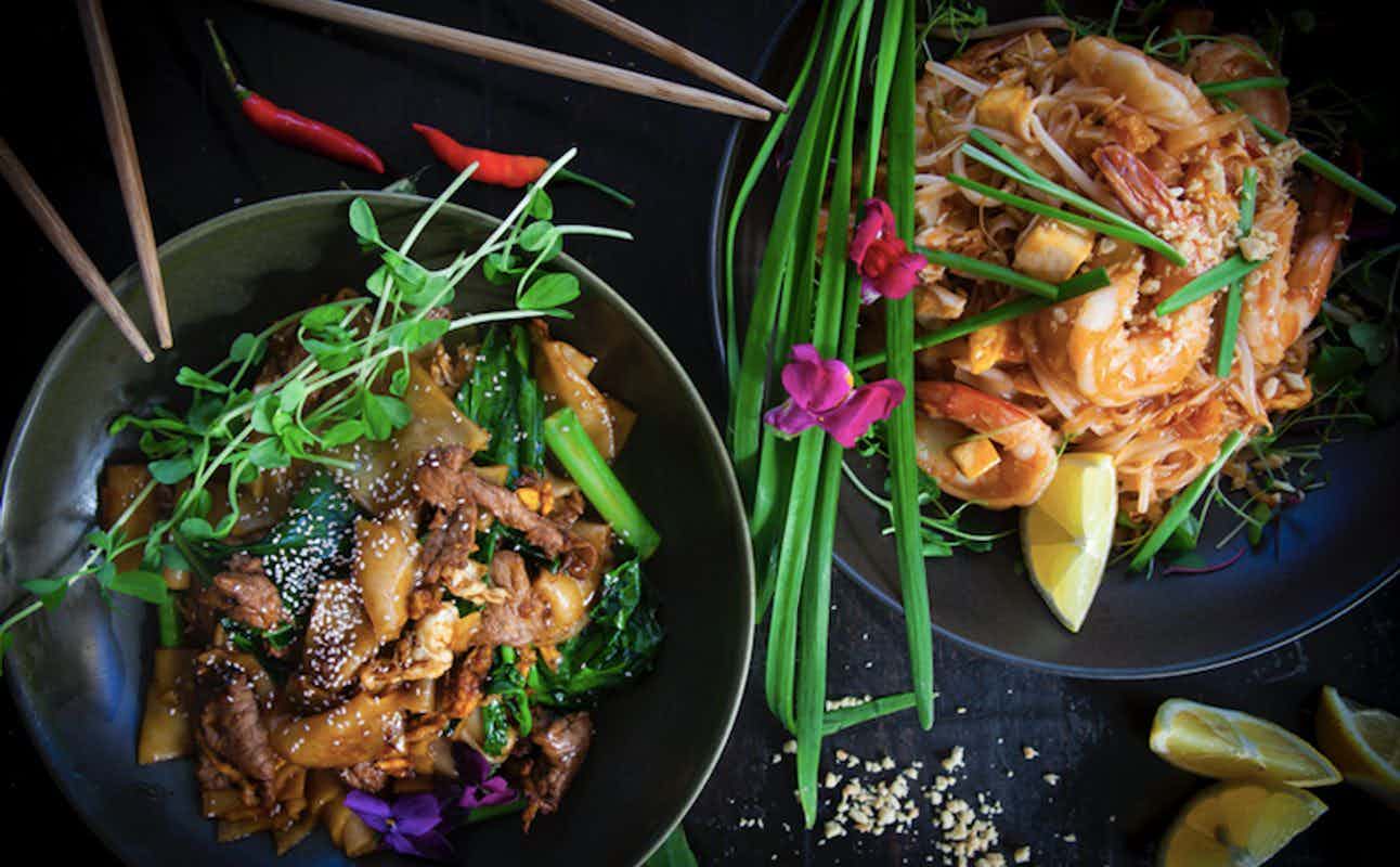 Enjoy Asian, Family, Thai, Vegetarian options, Vegan Options, Restaurant, Indoor & Outdoor Seating, Street Parking, Wheelchair accessible, Table service, $$ and Groups cuisine at Monkey King Thai Lindfield in Lindfield, Sydney