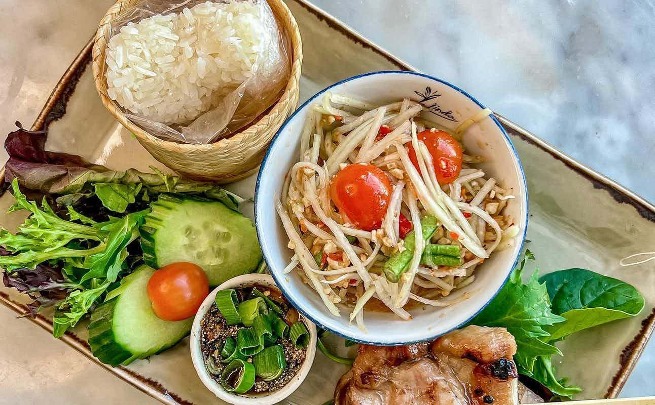 Enjoy Thai, Restaurant, Wheelchair accessible, Private Dining, $$, Kids, Families and Groups cuisine at Ya Jinda Doncaster in Doncaster East, Melbourne
