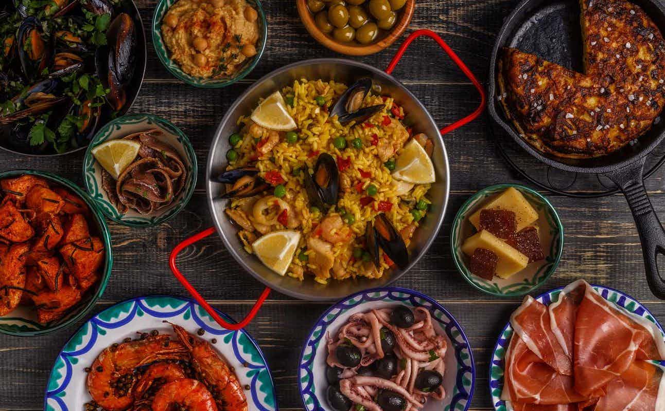Enjoy Spanish, Small Plates, Gluten Free Options, Vegan Options, Vegetarian options, Restaurant, Indoor & Outdoor Seating, Highchairs available, Wheelchair accessible, Table service, $$$, Groups and Families cuisine at Spanish Tapas in Glebe, Sydney