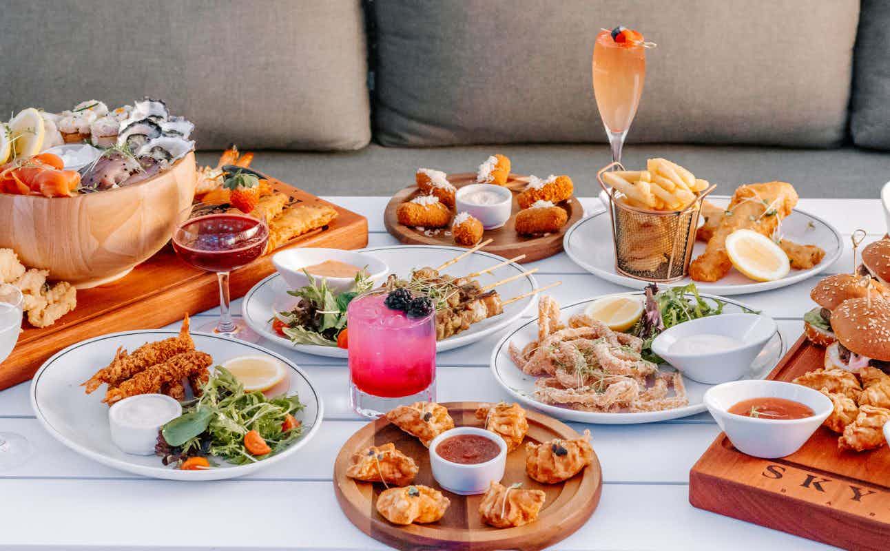 Enjoy Australian, Pub Food, Bars & Pubs, Late night, Wine Bar, Indoor & Outdoor Seating, $$$$, Live music, Date night, Special Occasion and Groups cuisine at Skye Bar in Burwood, Sydney