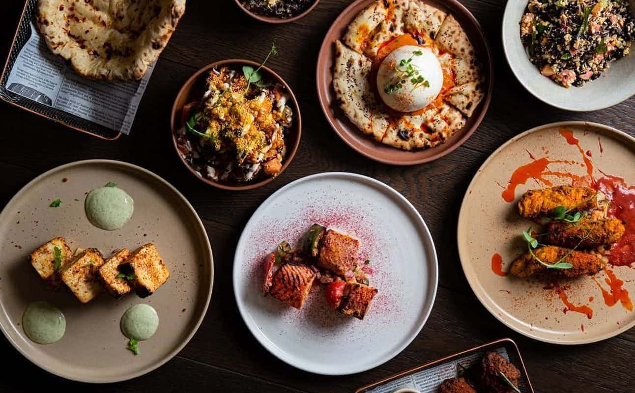 Enjoy Indian, Vegan Options, Vegetarian options, Gluten Free Options, Dairy Free Options, Restaurant, Indoor & Outdoor Seating, Private Dining, $$, Groups and Families cuisine at Foreign Return in Surry Hills, Sydney