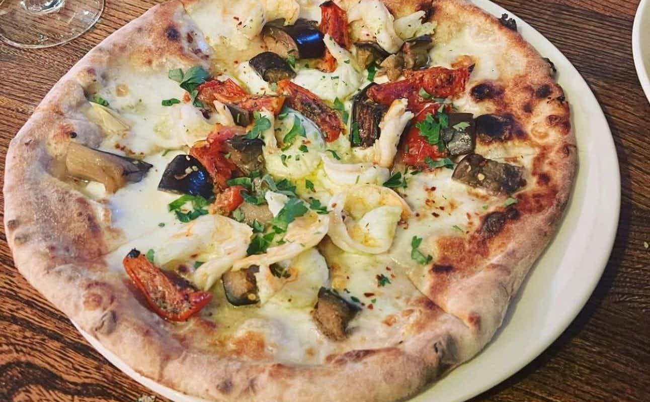 Enjoy Pizza, Italian, Gluten Free Options, Vegan Options, Vegetarian options, Restaurant, Wheelchair accessible, Table service, $$, Kids, Families and Groups cuisine at Farro Caulfield North in Caulfield, Melbourne