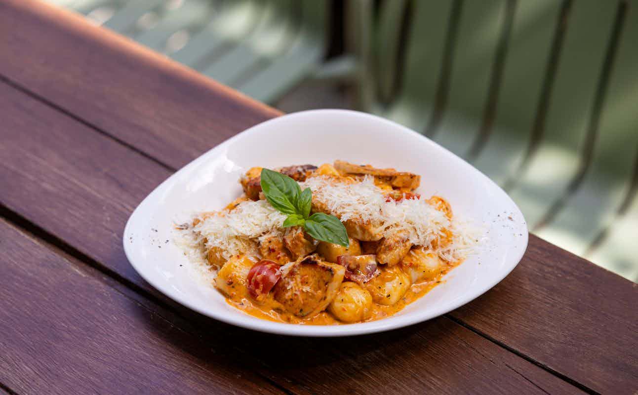 Enjoy Italian, Vegetarian options, Gluten Free Options, Restaurant, Cocktail Bar, Indoor & Outdoor Seating, Child-Friendly, $$, Groups and Families cuisine at Vapiano Orion in Springfield, Brisbane
