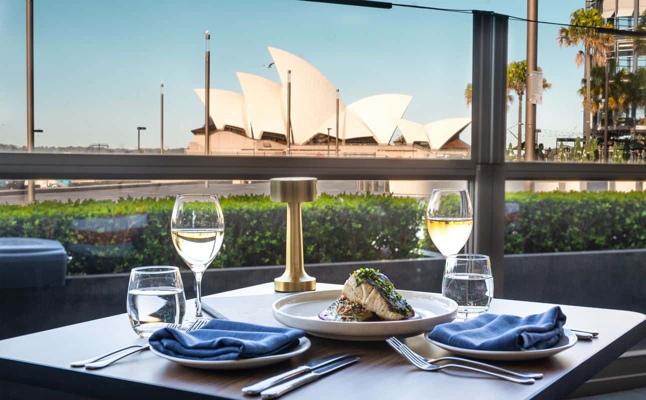 Enjoy Seafood, Australian, Fine dining, Dairy free options, Gluten Free options, Vegan options, Vegetarian options, Restaurant, Indoor & outdoor seating, Table service, Waterfront, $$$, Groups, Families and Views cuisine at Harbourfront Seafood Restaurant in The Rocks, Sydney