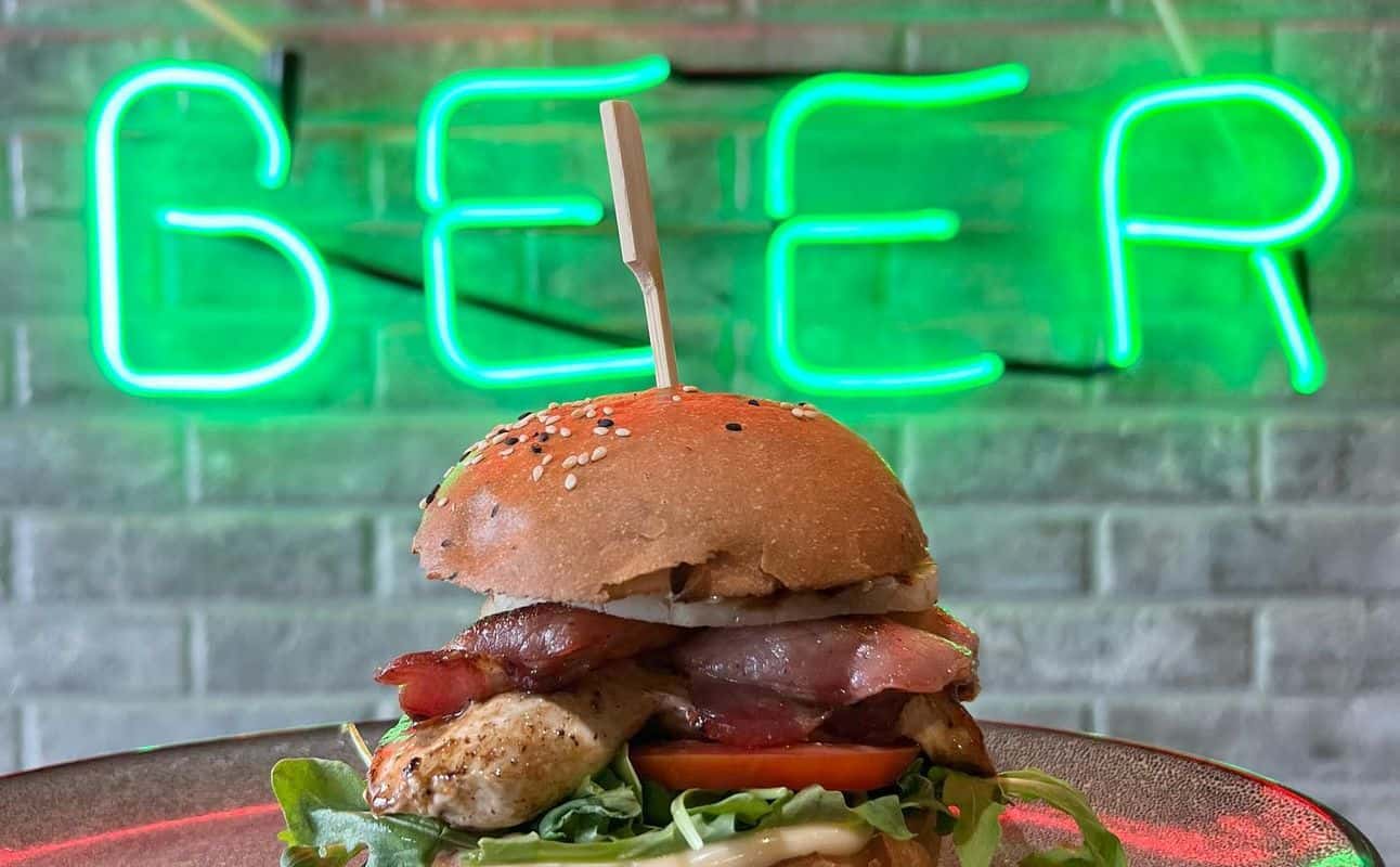 Enjoy Burgers, Australian, American, Vegetarian options, Restaurant, Indoor & outdoor seating, Wheelchair accessible, $$$, Families, Groups and Kids cuisine at Flame Trees Burger Bar in Bayswater, Melbourne