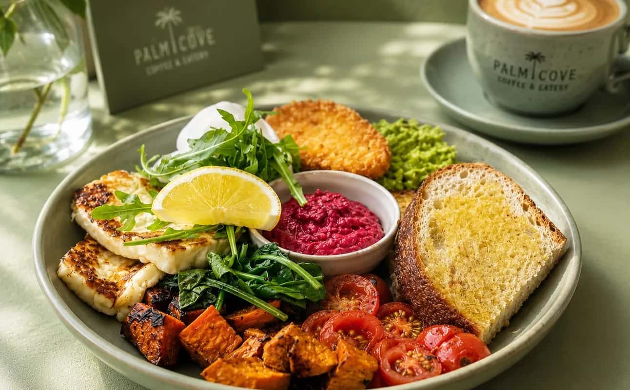 Enjoy Australian, Vegetarian options, Cafe, Indoor & outdoor seating, $$, Groups and Families cuisine at Palm Cove Cafe in Lake Macquarie, Newcastle