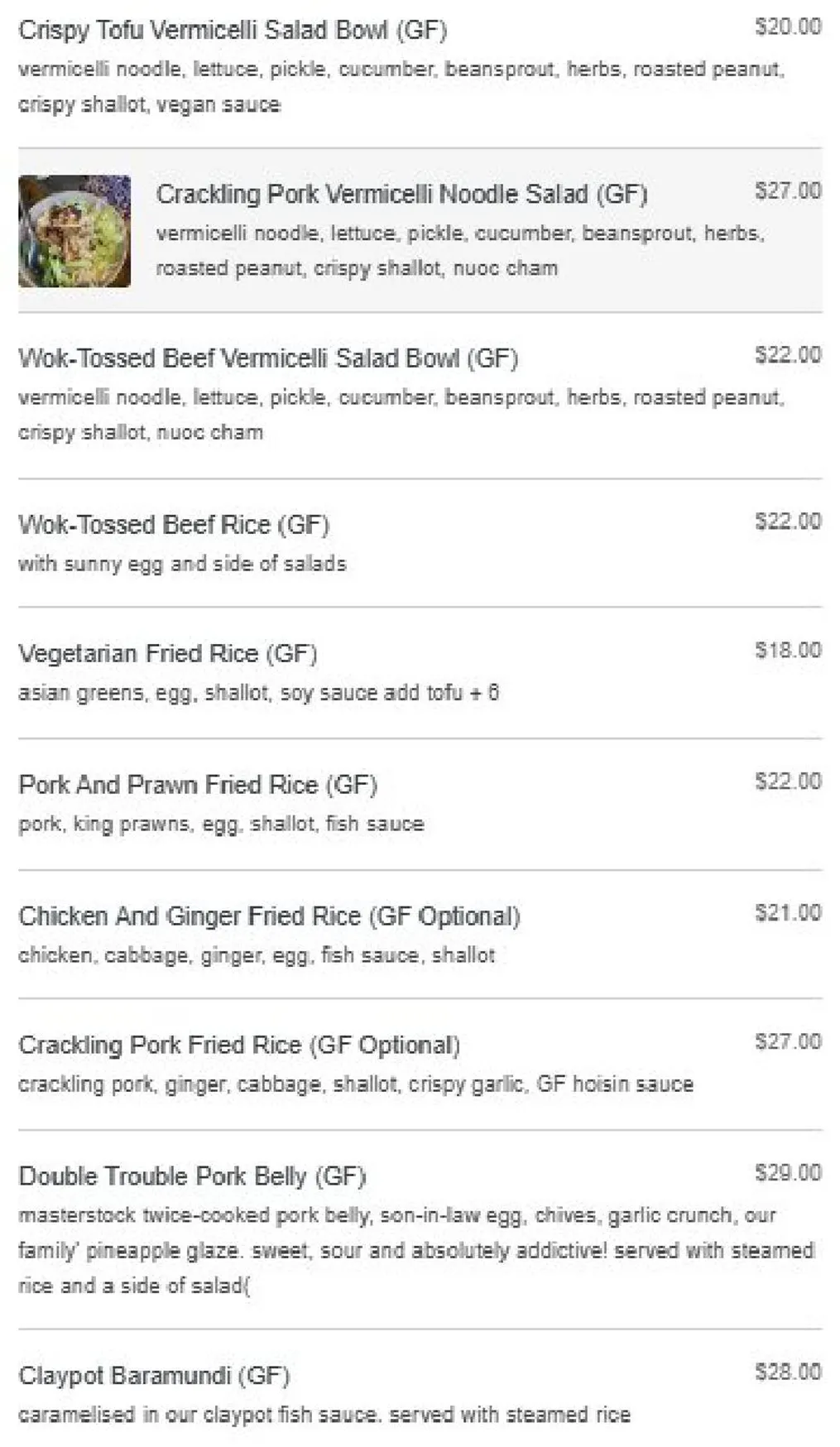 Grandma Đặng menu, page 12