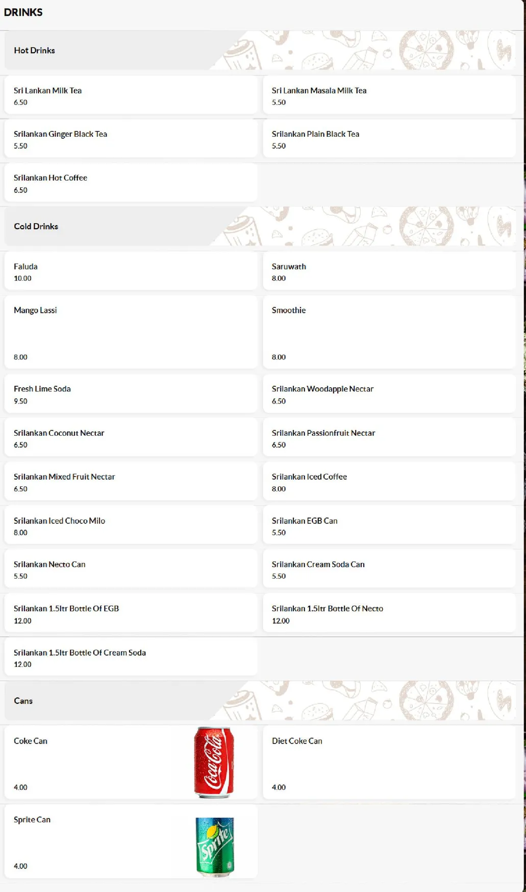 Pettah Road menu, page 9