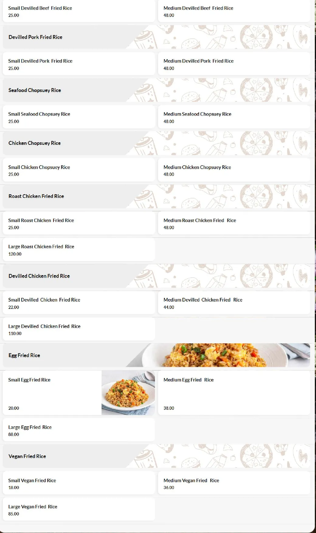 Pettah Road menu, page 3