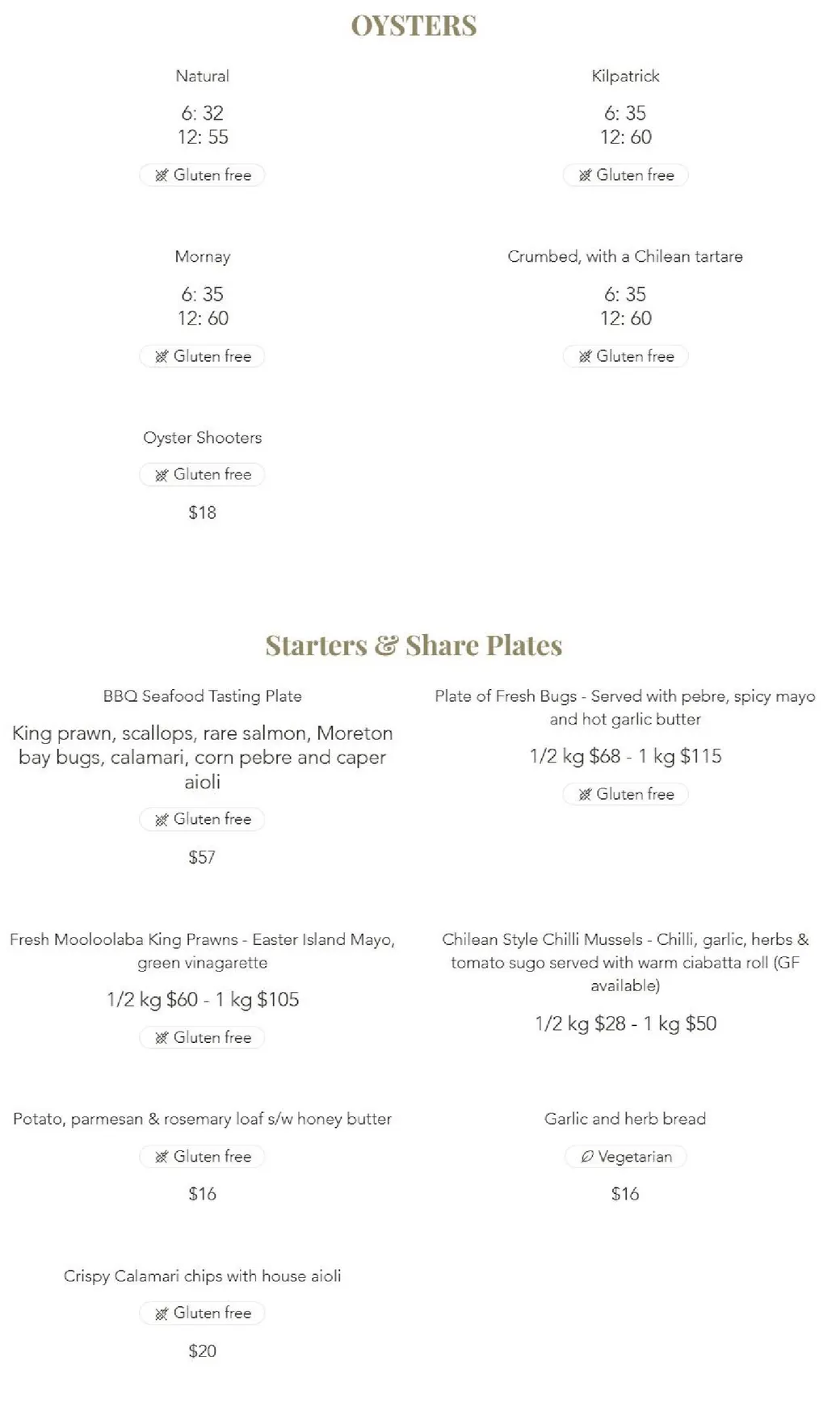 See Restaurant menu, page 1