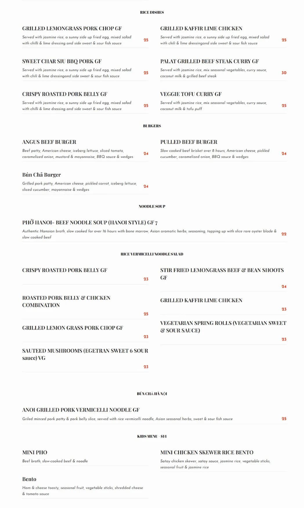 Cafe Palat menu, page 3