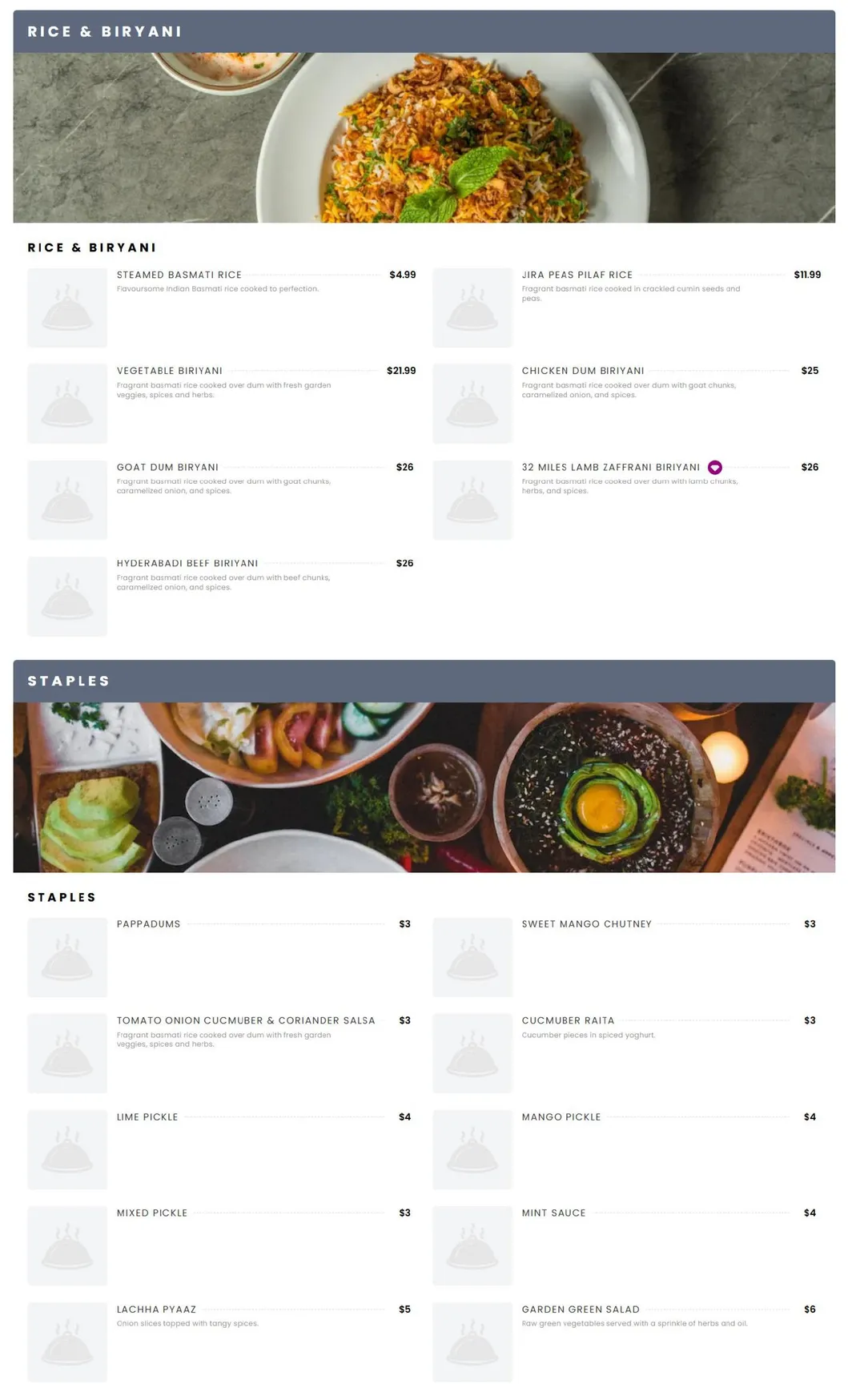 32 Miles menu, page 4