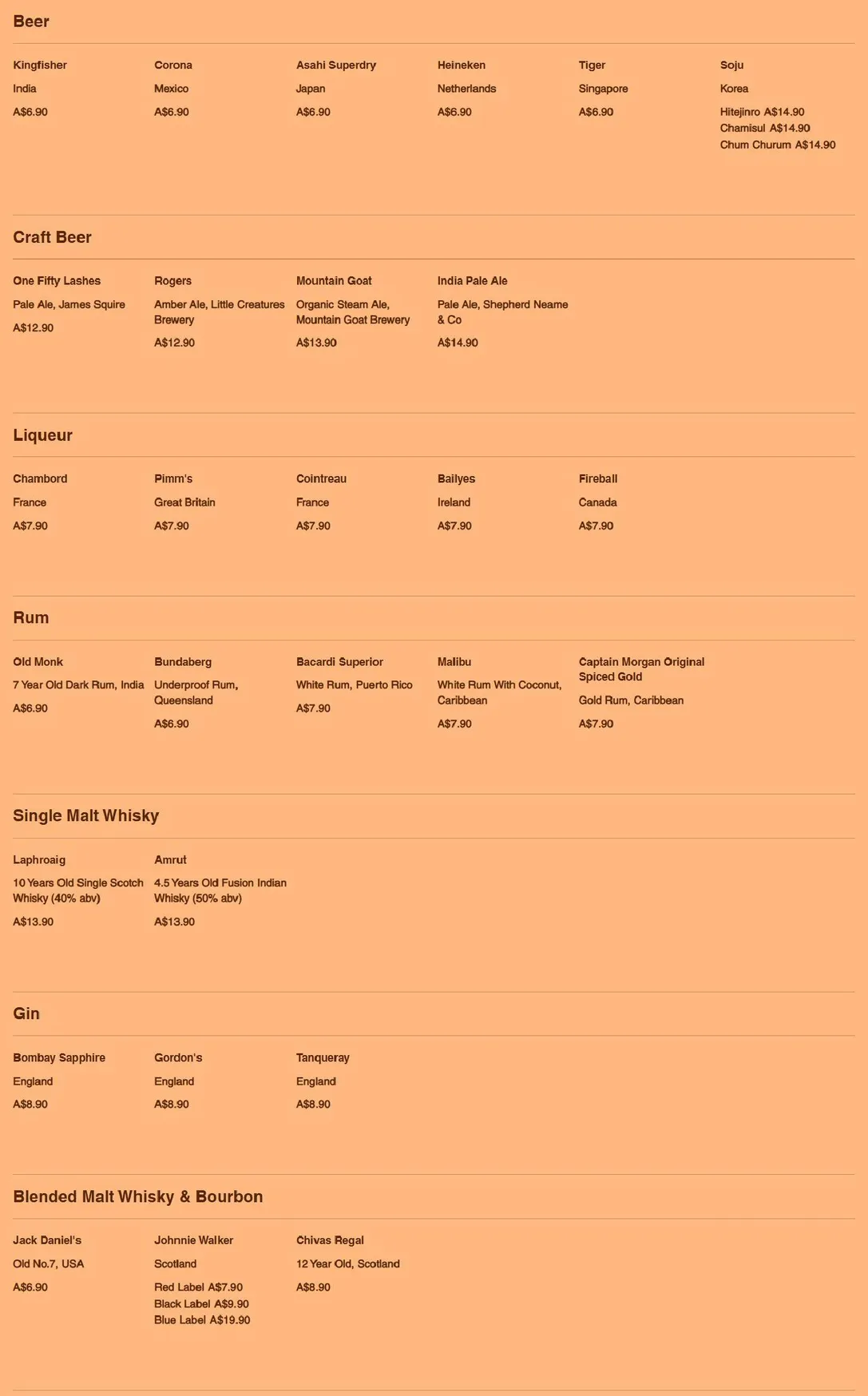 Currywise menu, page 7