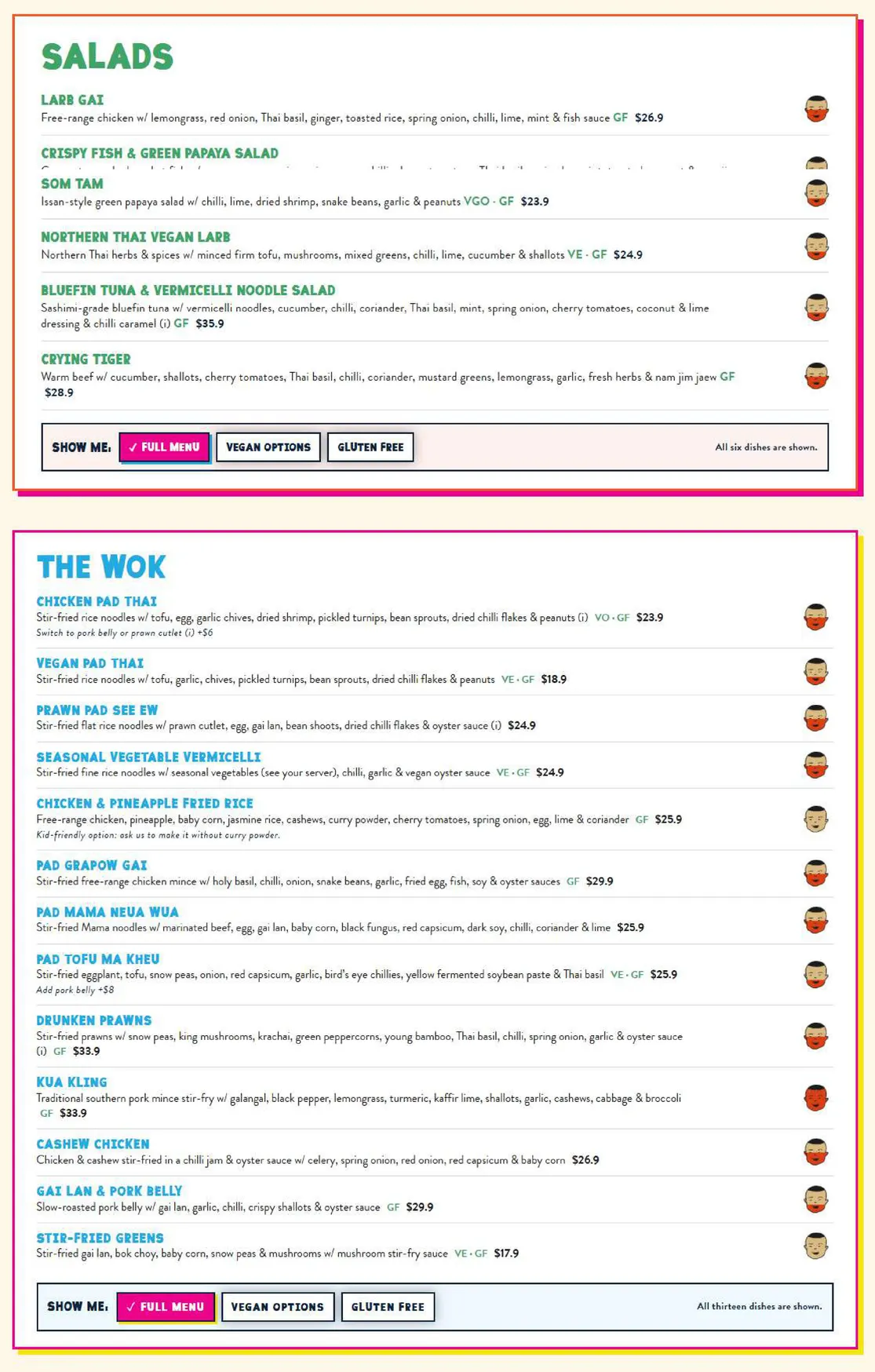 BangPop menu, page 3