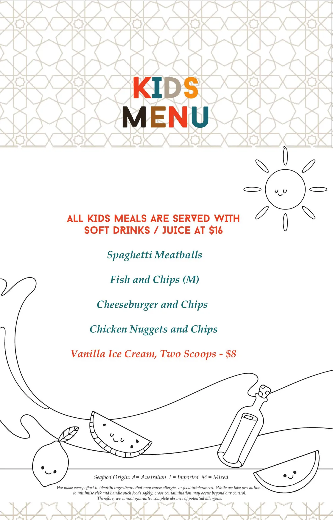 Meze Restaurant menu, page 11