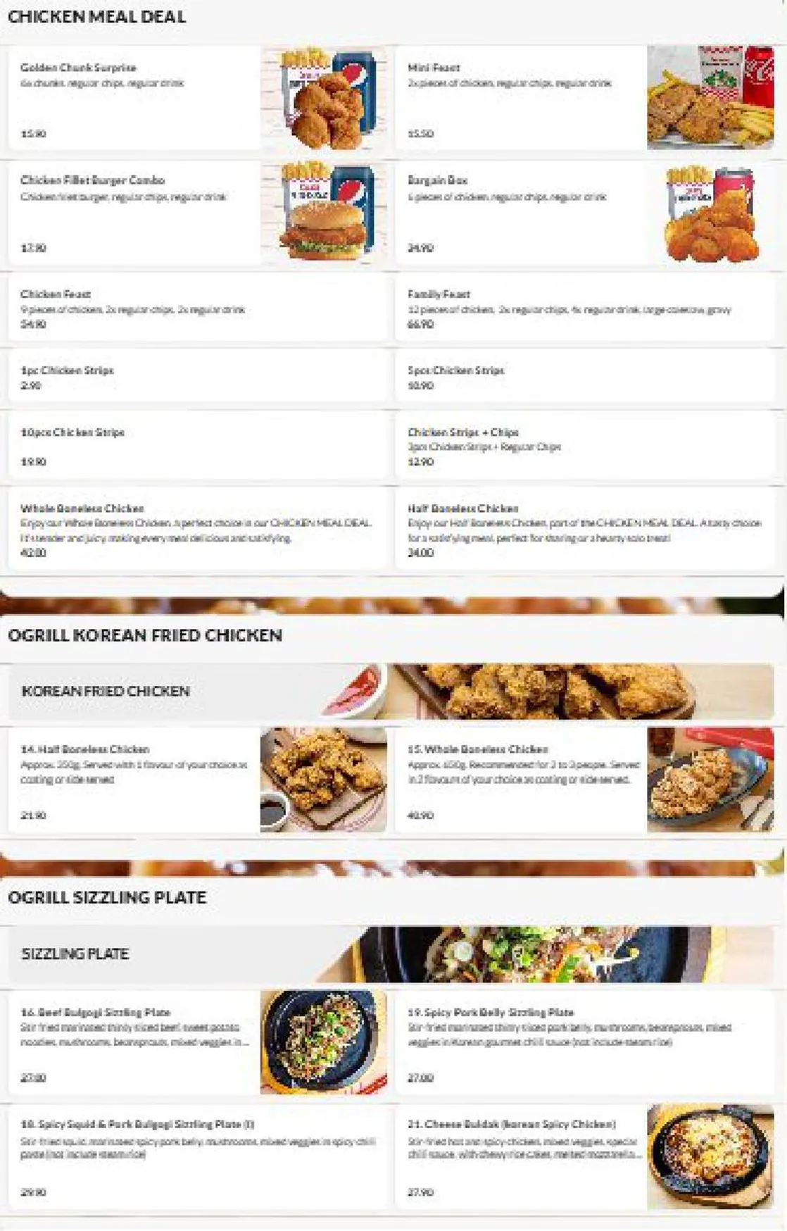 OGRILL / Saigon Express Lounge & Bar menu, page 16