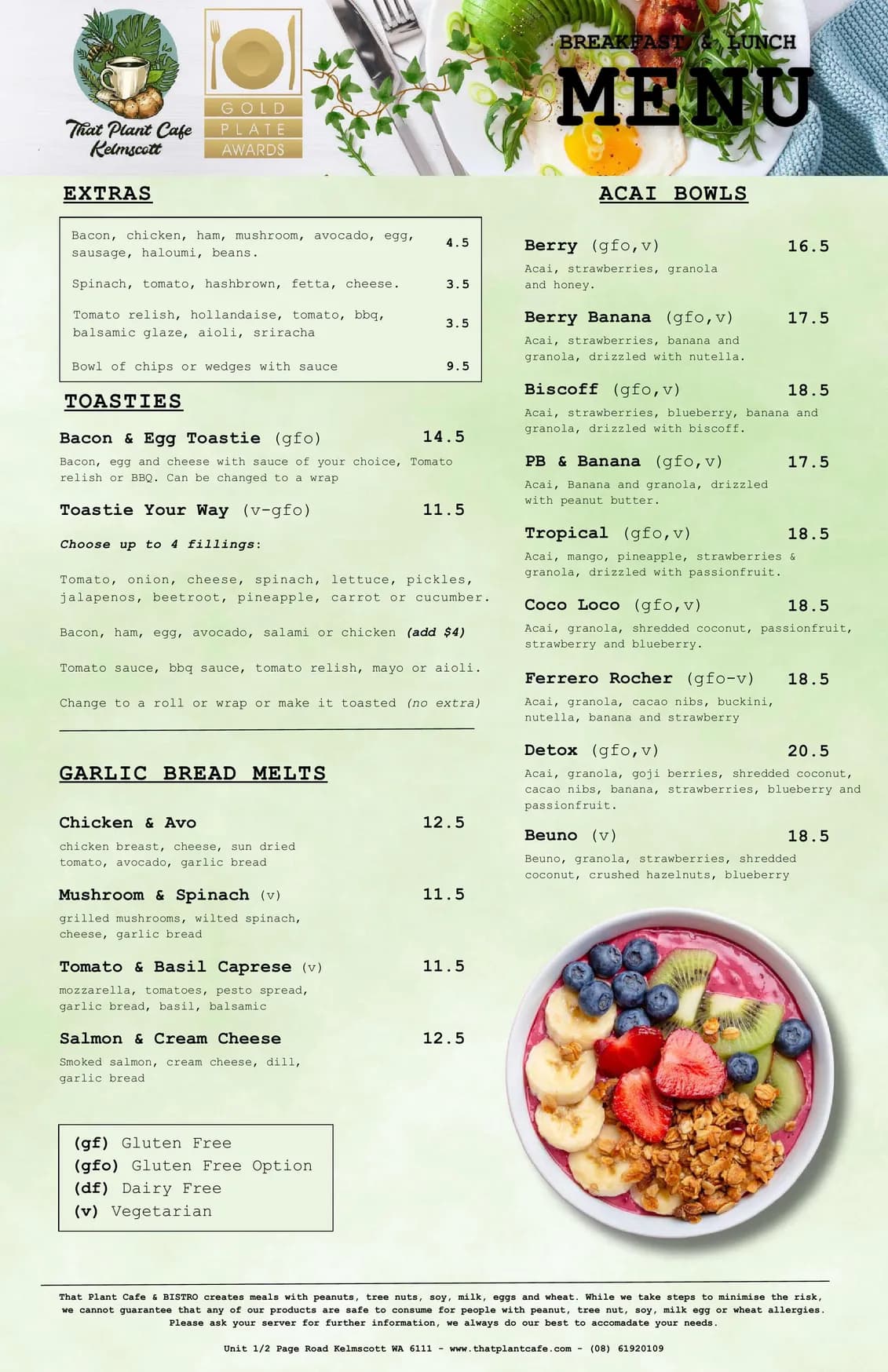 That Plant Cafe menu, page 3