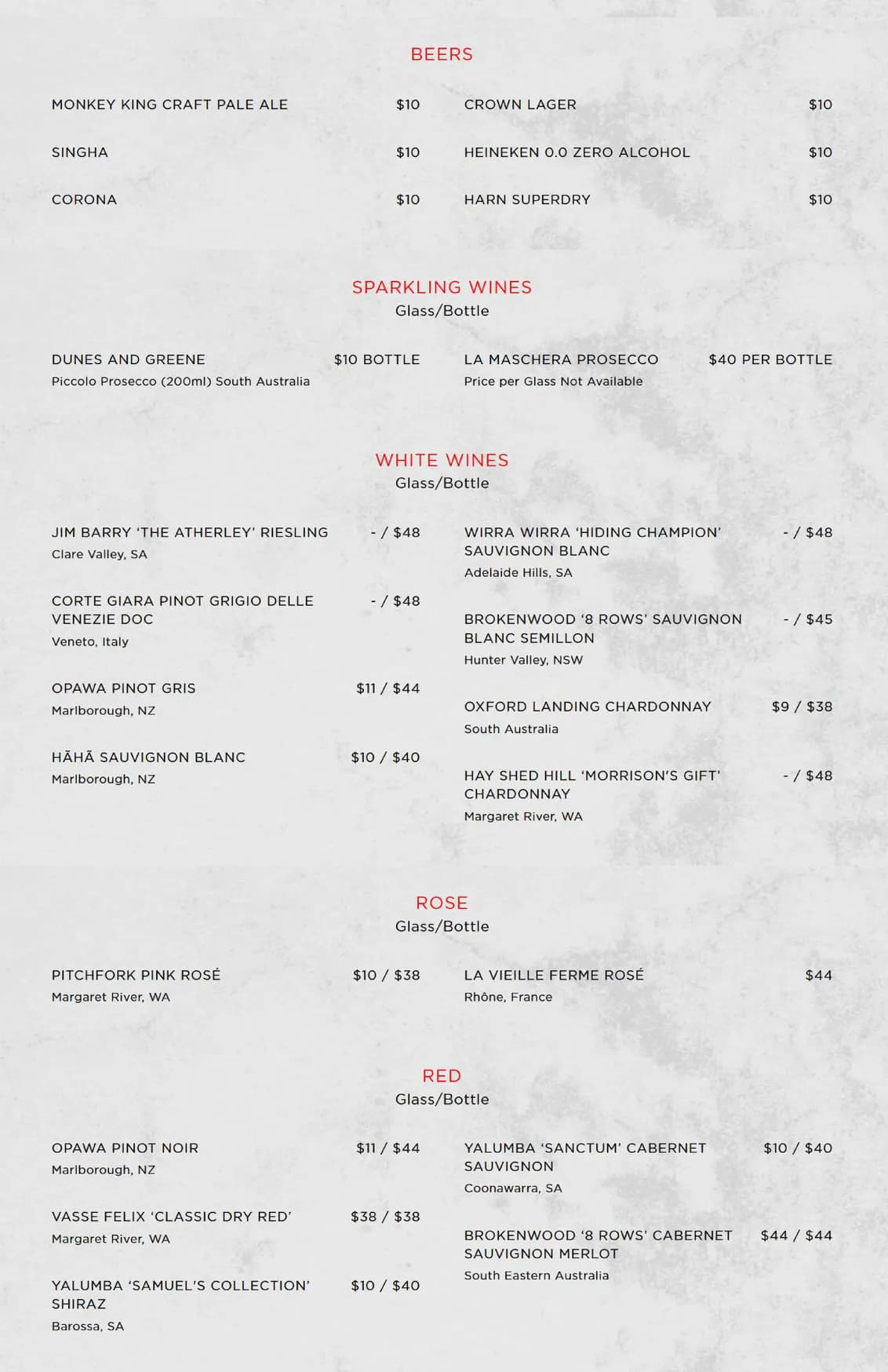 Monkey King Thai menu, page 5
