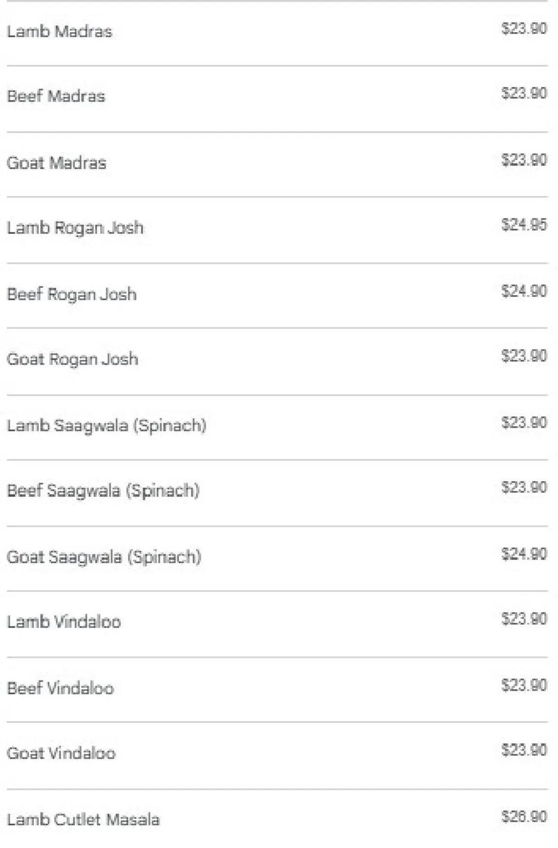 Swaad e India menu, page 6