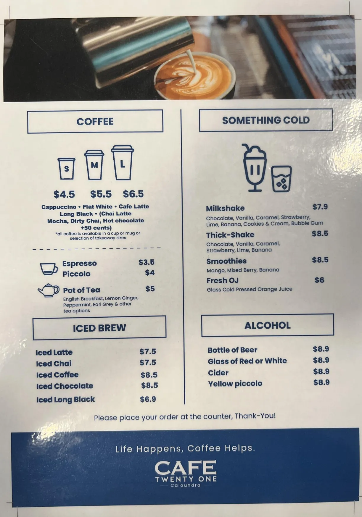 Cafe Twenty One menu, page 2
