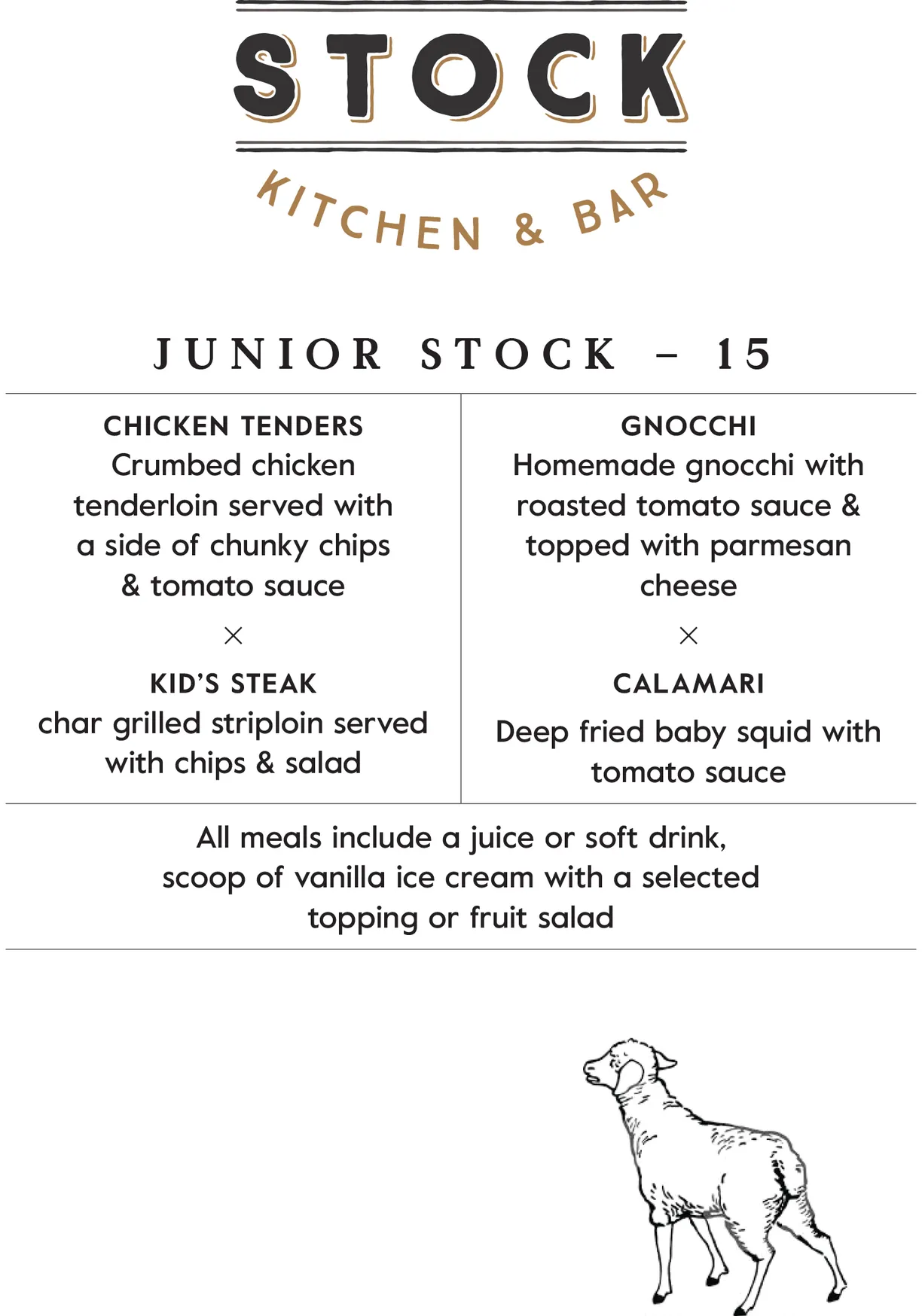 Stock Kitchen & Bar menu, page 2