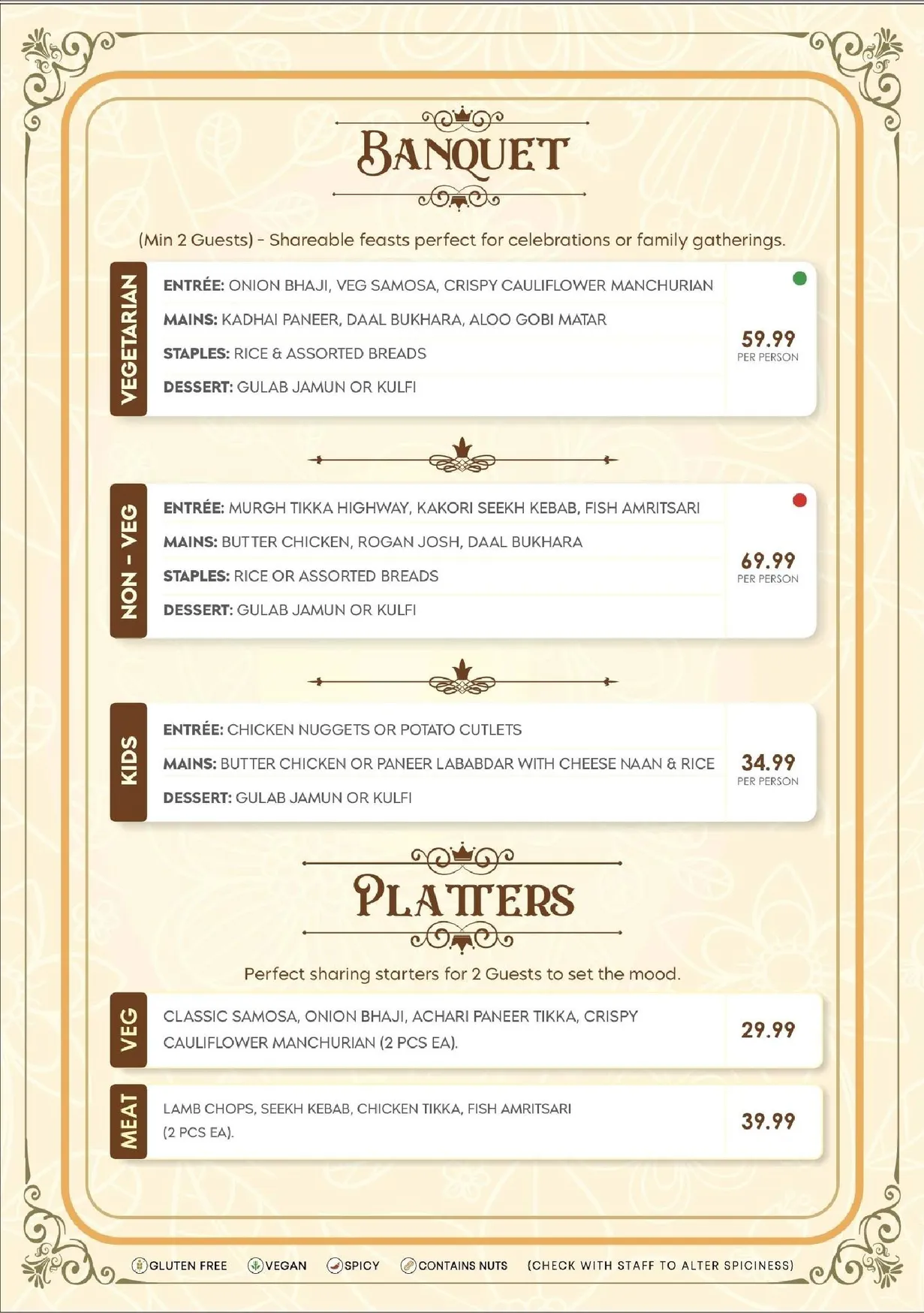 Hello India Bunbury menu, page 2