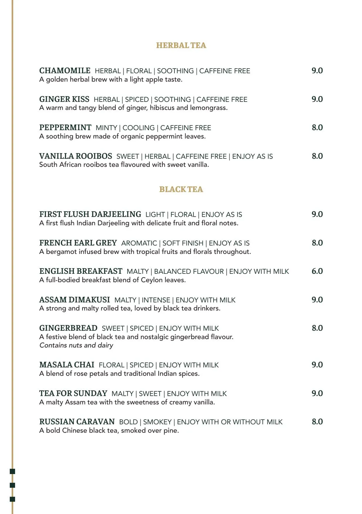 Belle Époque menu, page 7