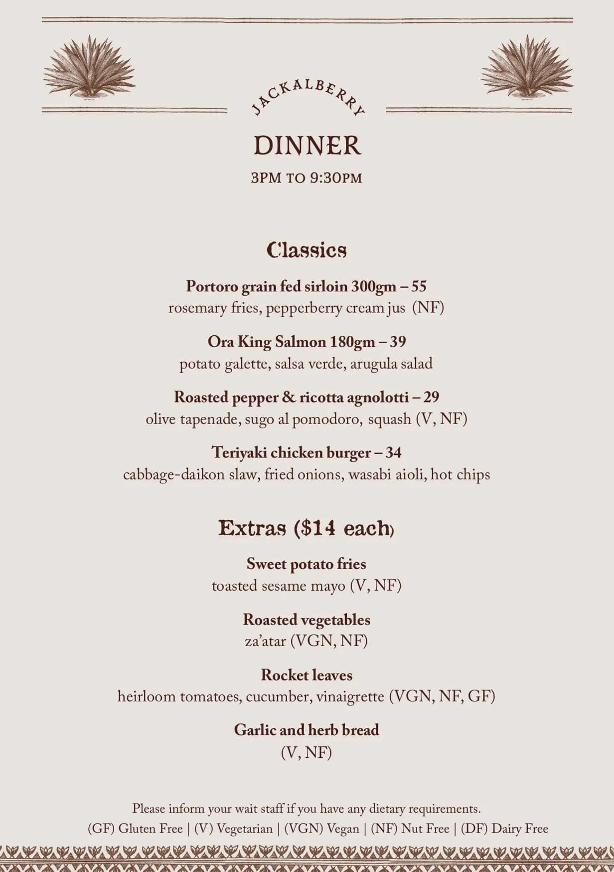 Jackalberry Bar & Restaurant menu, page 8