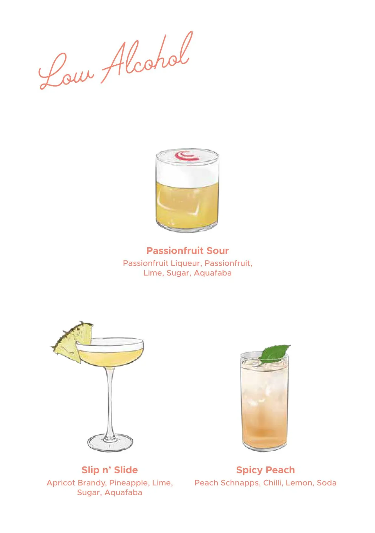 Cabana Bar menu, page 16