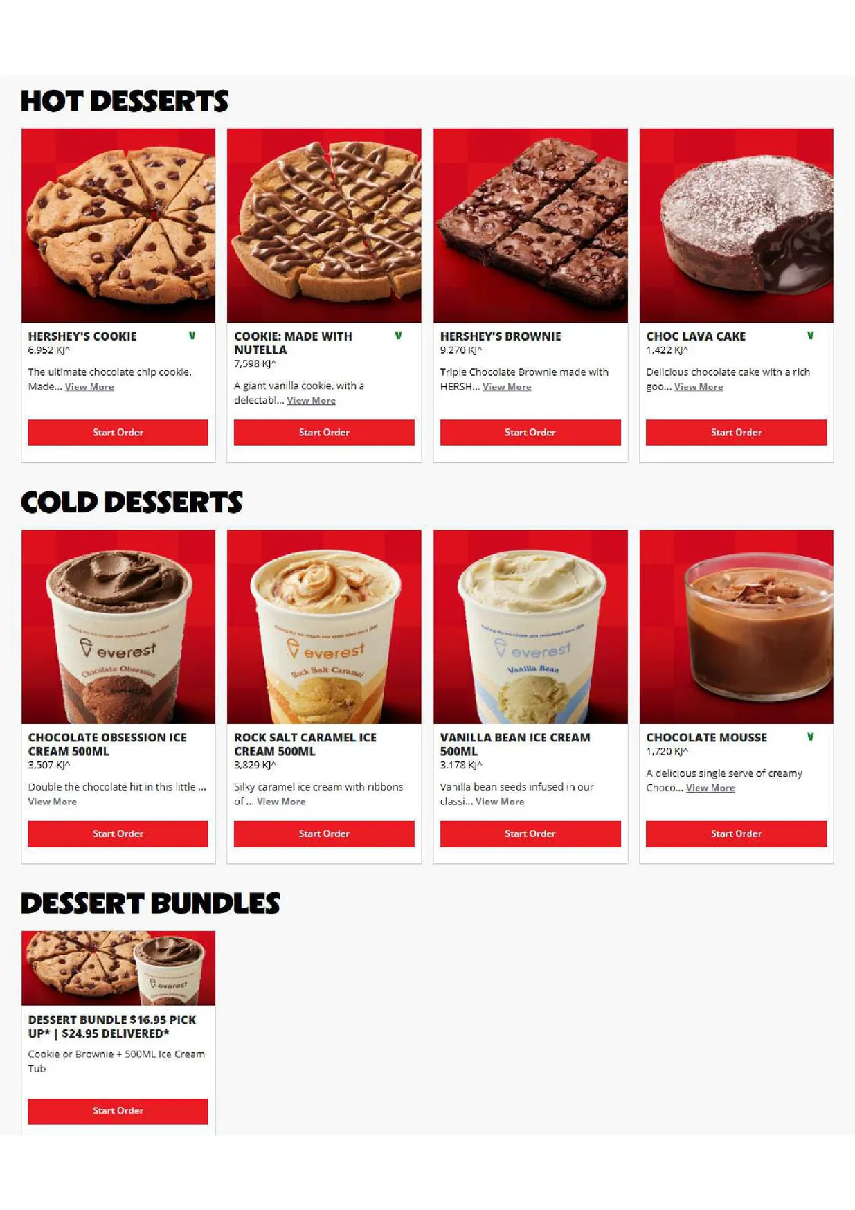Pizza Hut menu, page 4