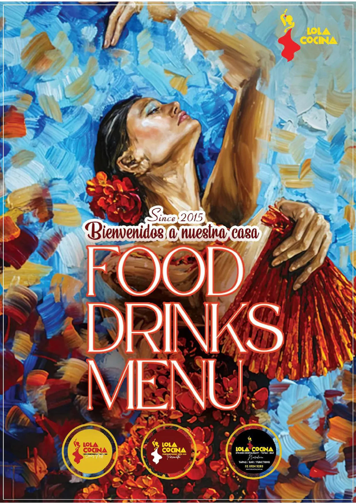 Lola Cocina Spanish Restaurant menu, page 1