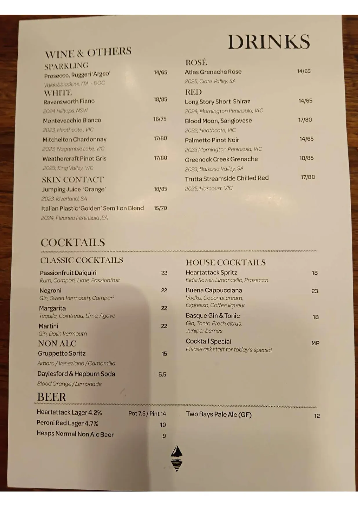 Heartattack & Vine menu, page 2