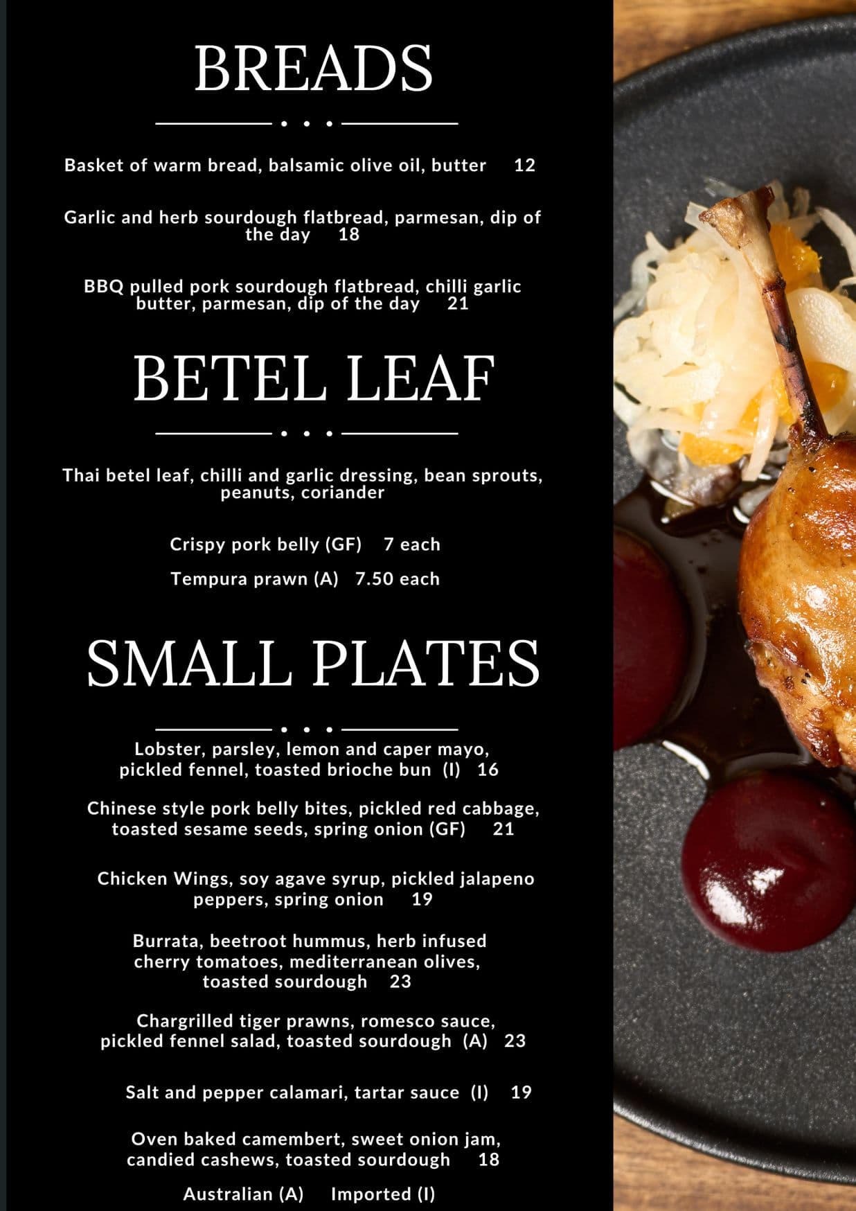 The Cotton Club menu, page 2
