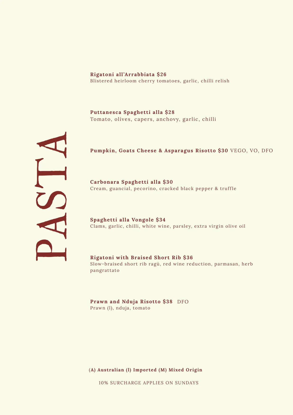 Common Vice menu, page 3