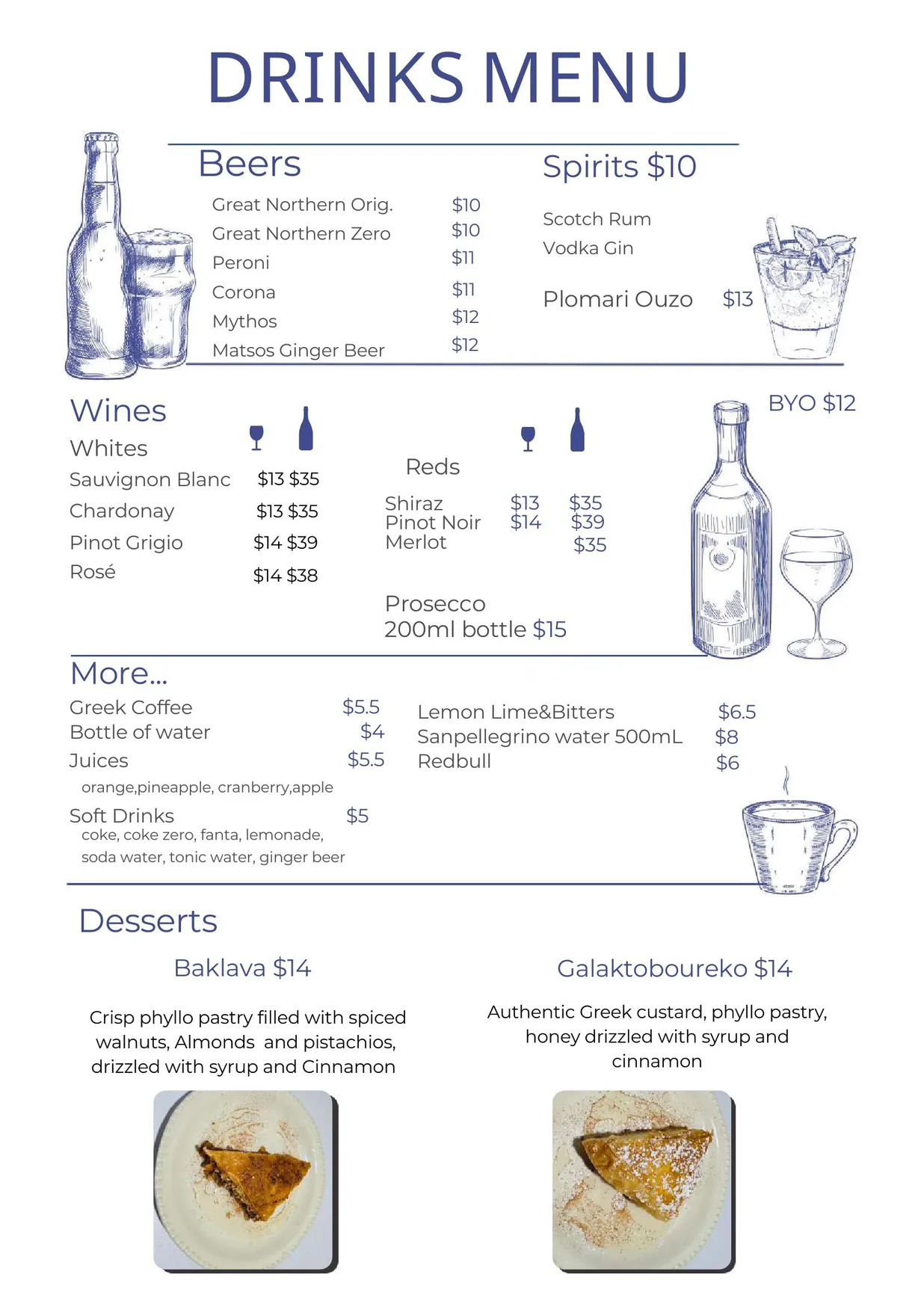 Mykonos Grill & Yiros Bar menu, page 4