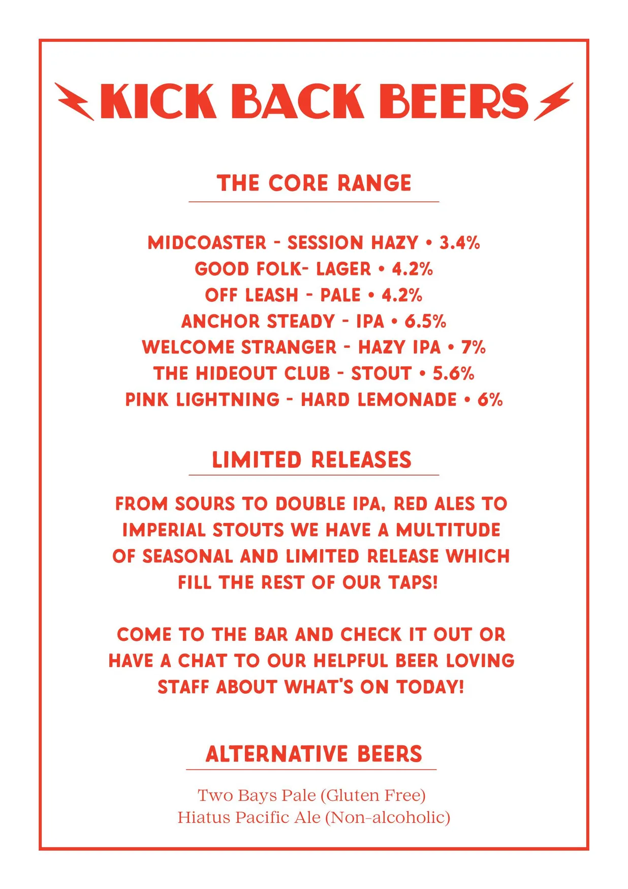 Drifter's Pizza Bar menu, page 5
