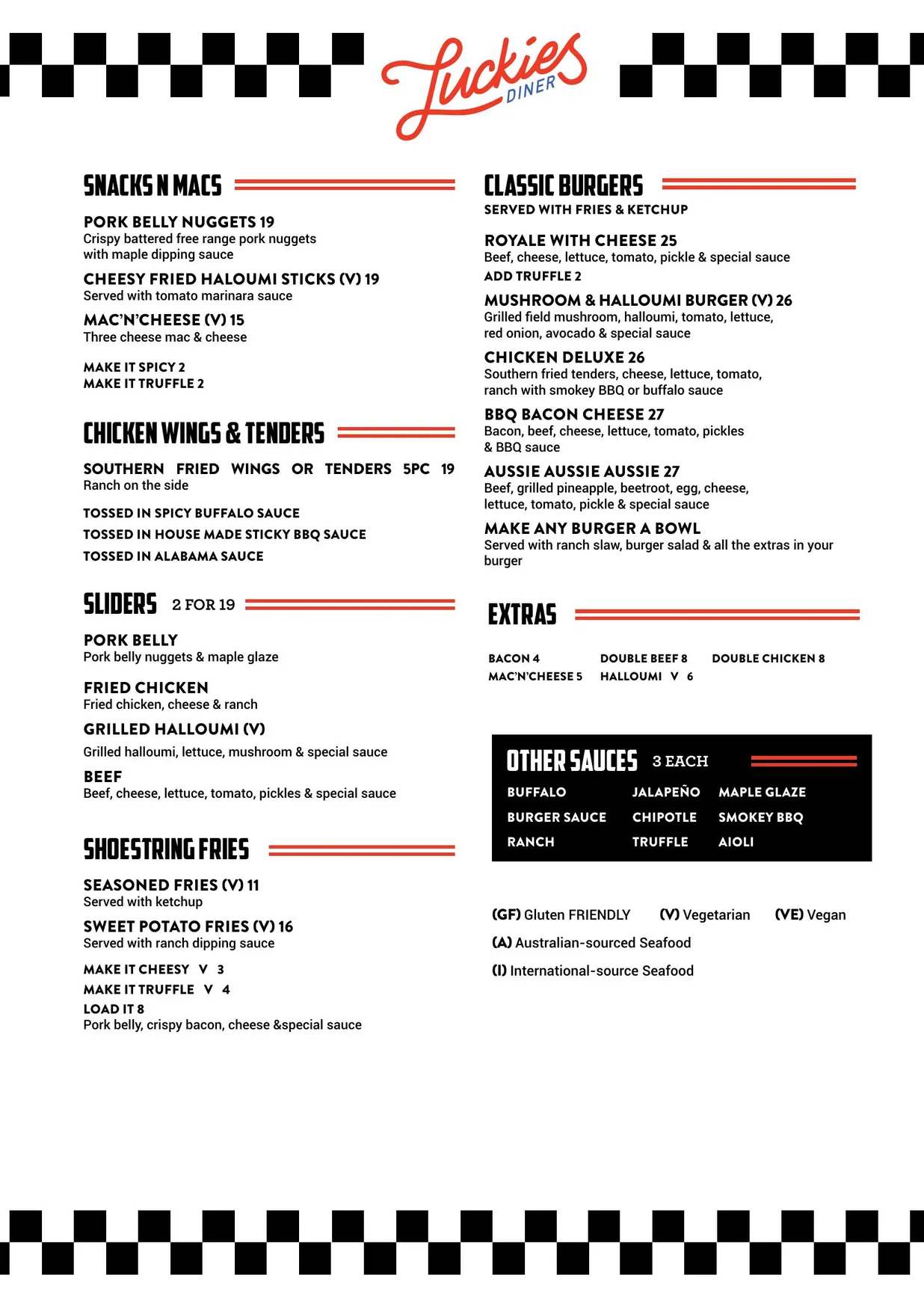 The Collective menu, page 5
