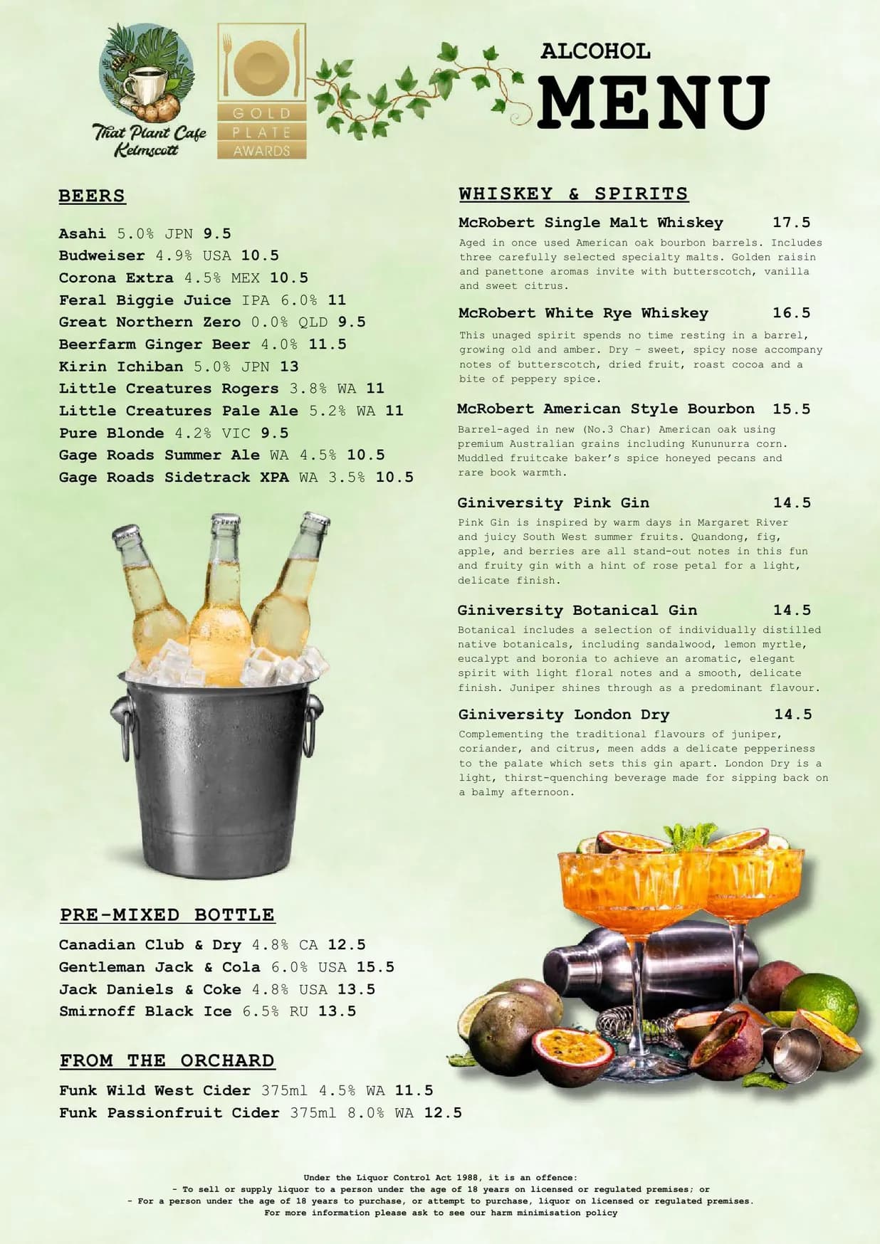 That Plant Cafe menu, page 7