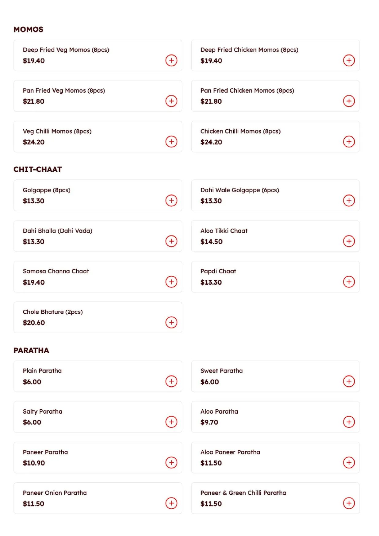 Brew & Spice by Masala Art menu, page 1