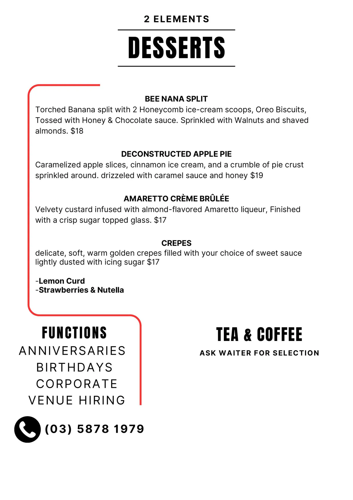 2 Elements Eastland menu, page 9