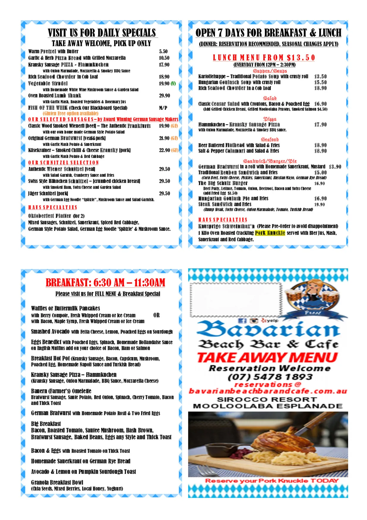 Bavarian Beach Bar & Cafe menu, page 3