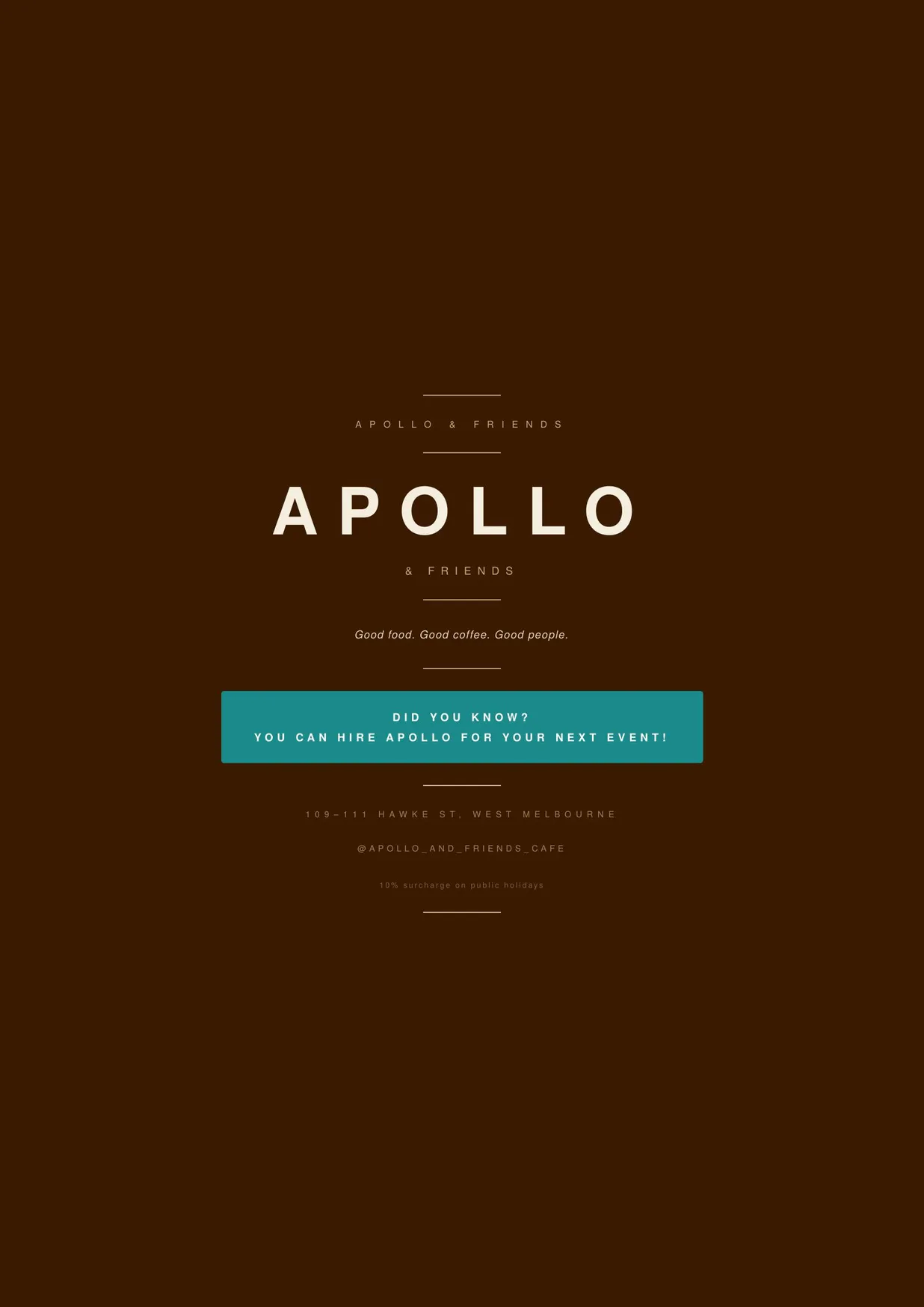 Apollo Cafe menu, page 5