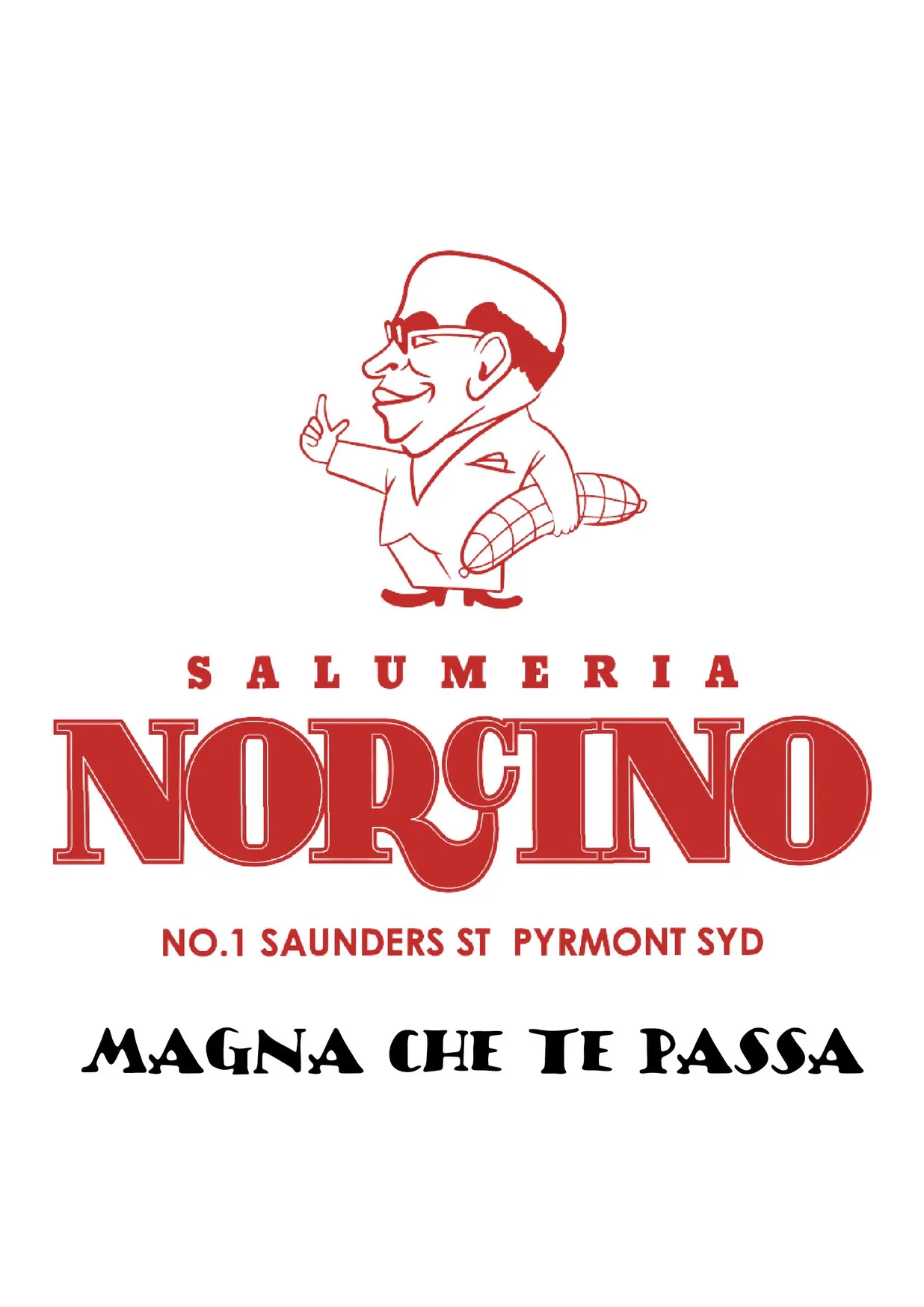 Norcino menu, page 1