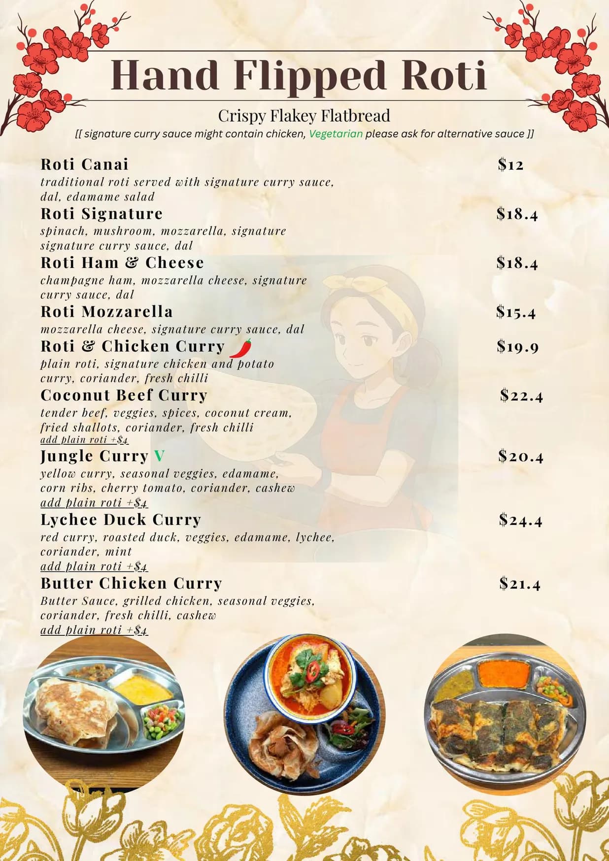 Roti & Bao Birtinya menu, page 4