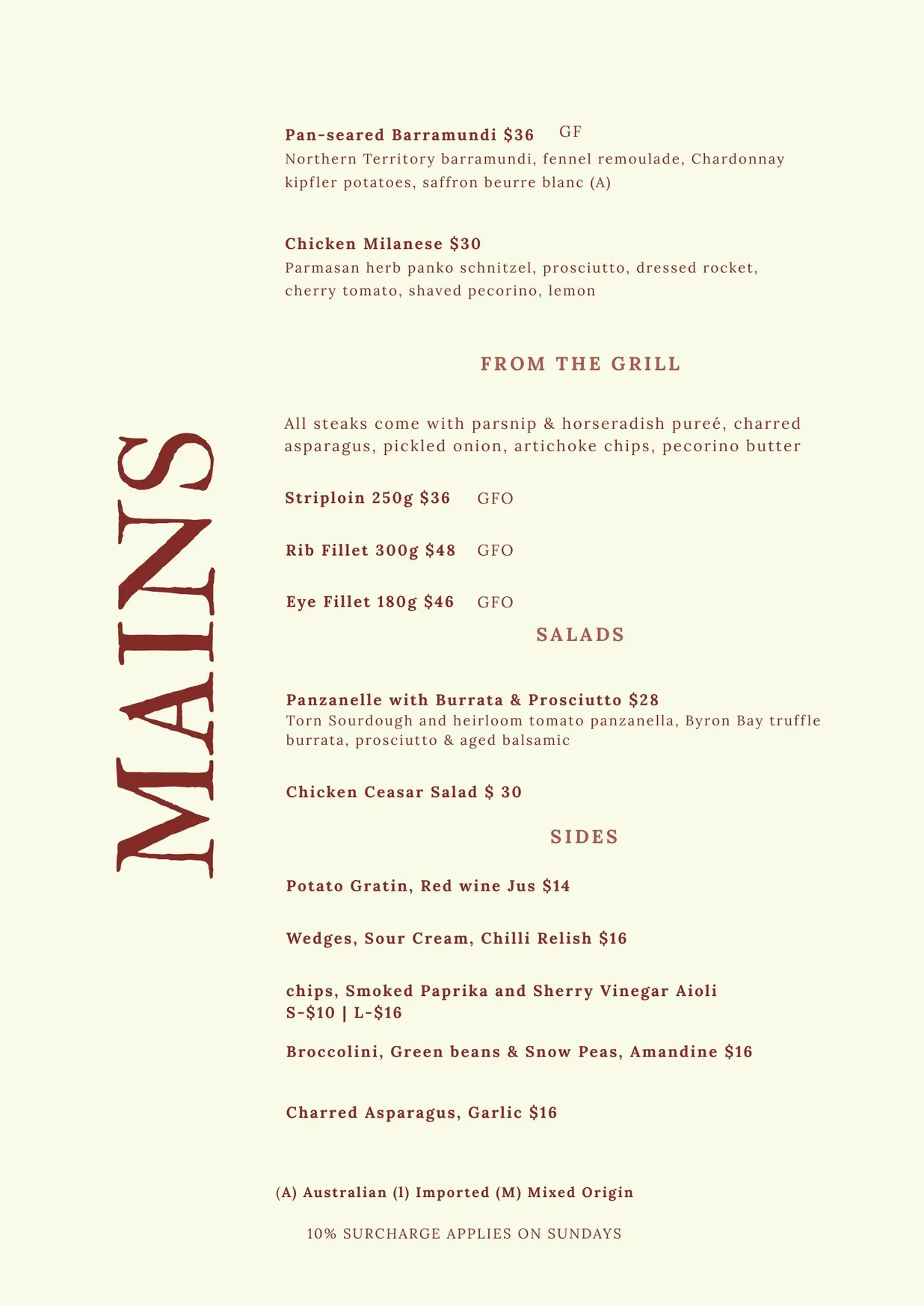 Common Vice menu, page 2