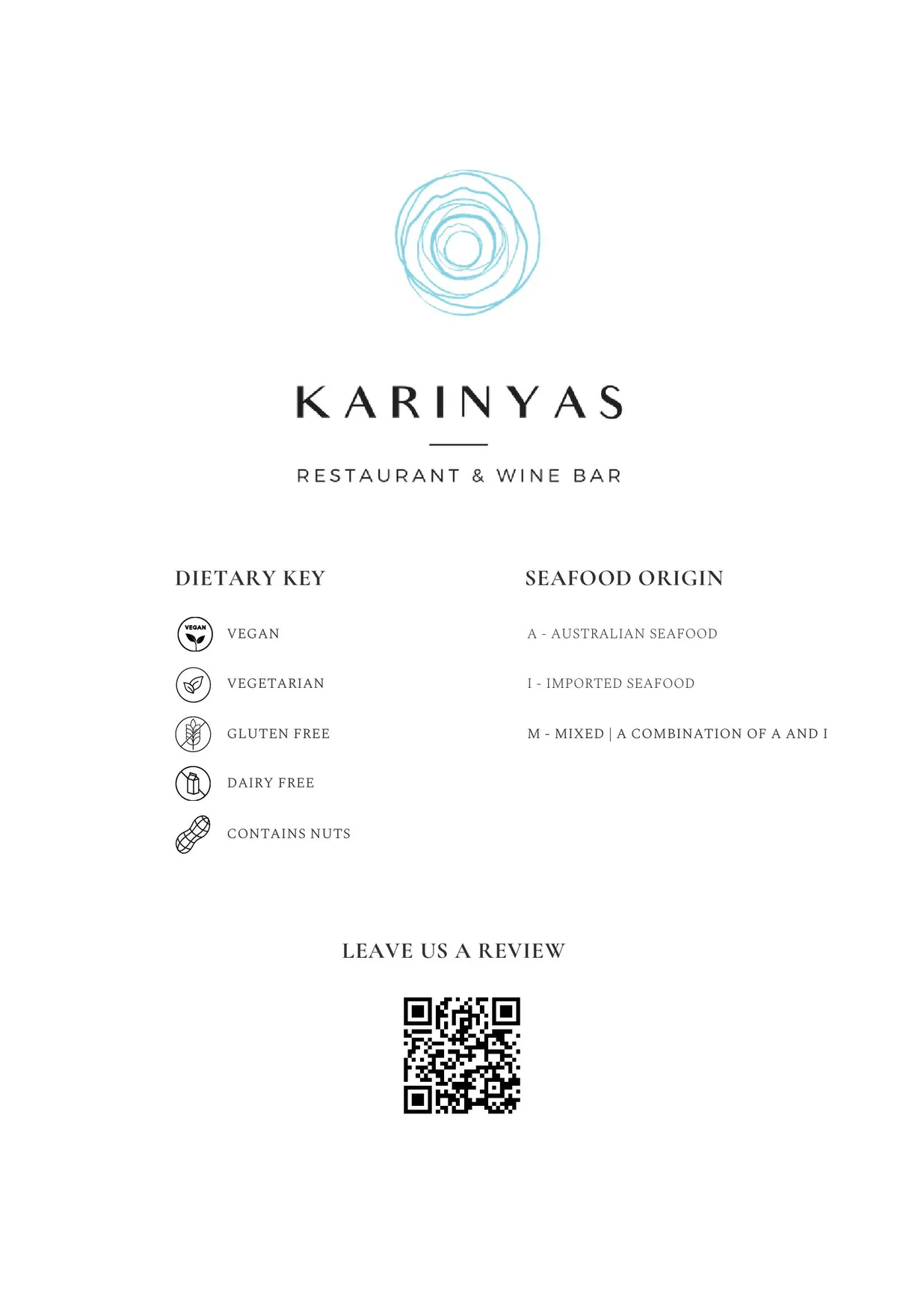 Karinyas Restaurant & Wine Bar menu, page 12