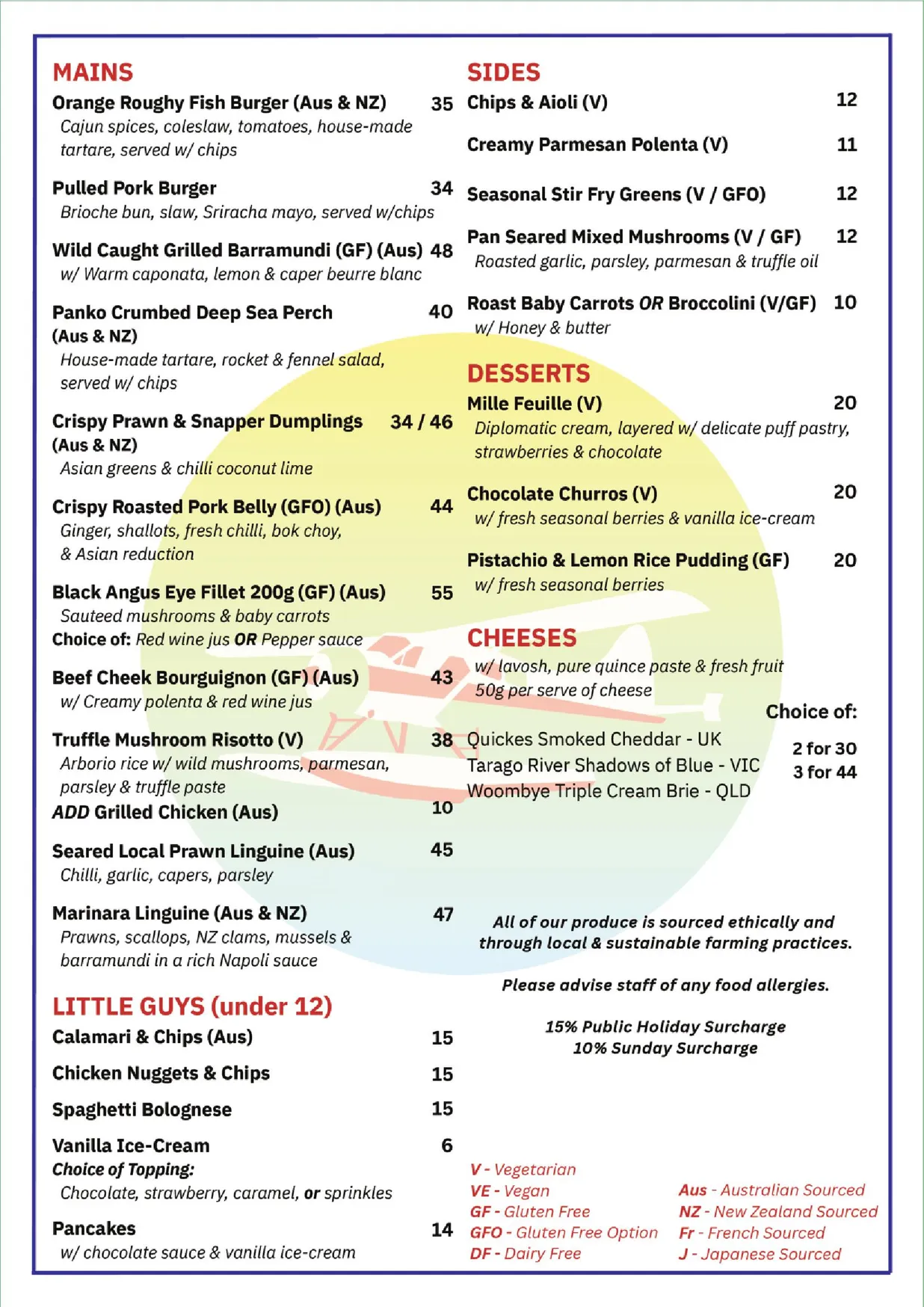 Cafe Catalina menu, page 2