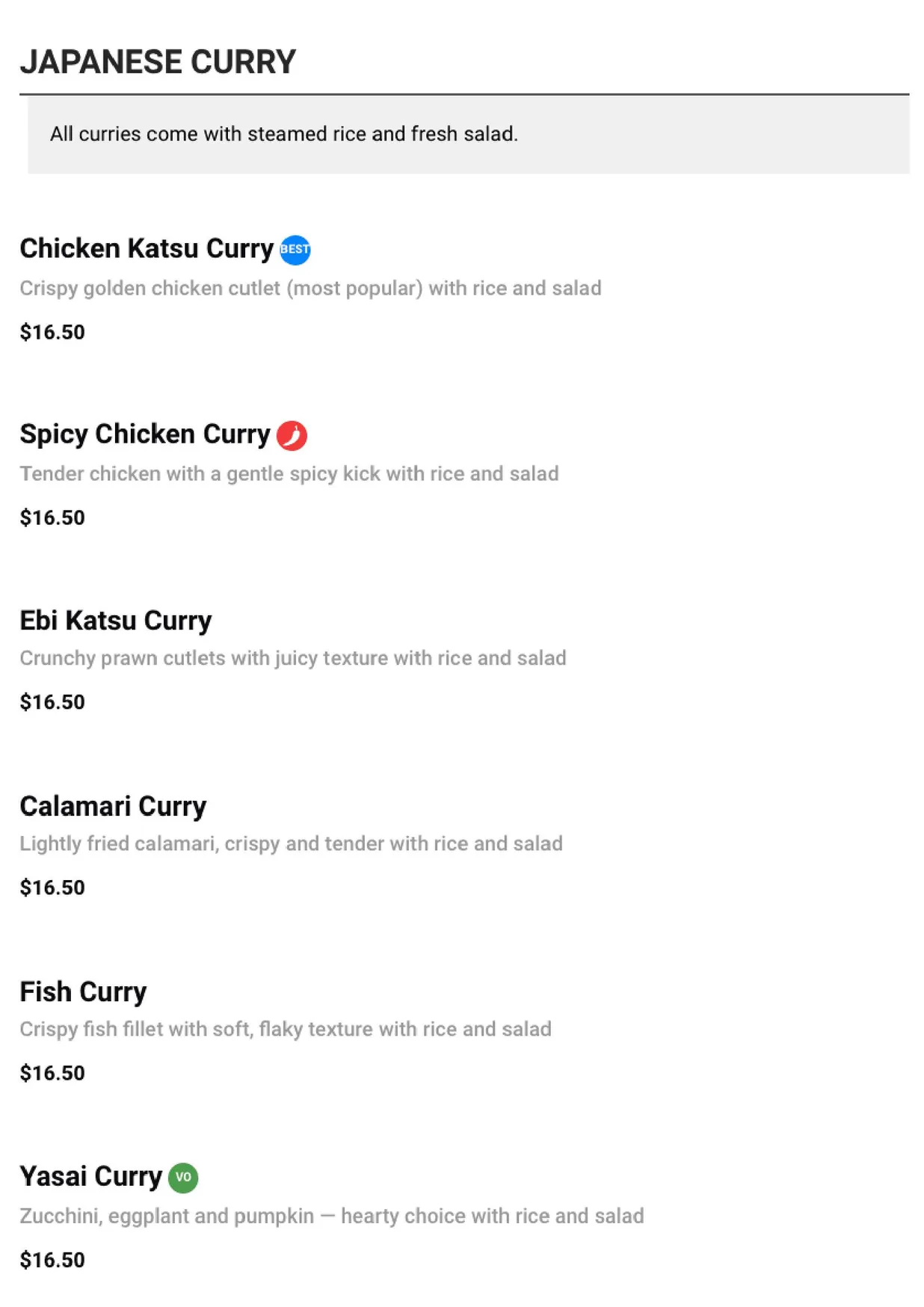 Tokyo Pub menu, page 1