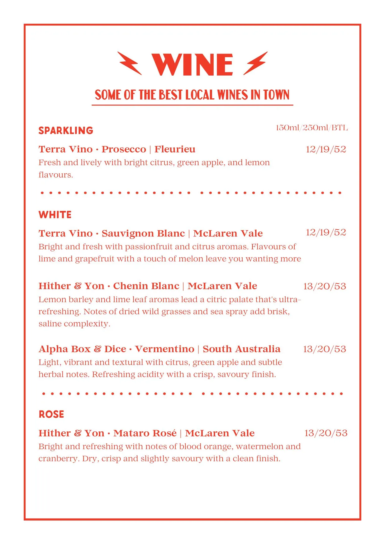 Drifter's Pizza Bar menu, page 8