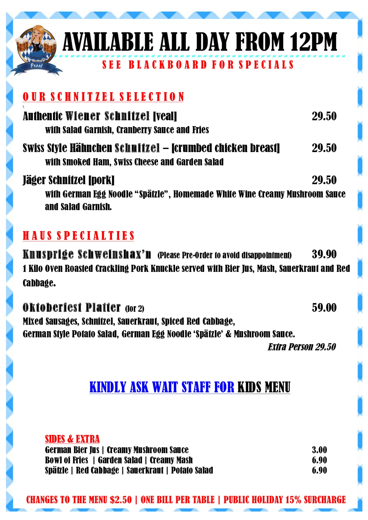 Bavarian Beach Bar & Cafe menu, page 2